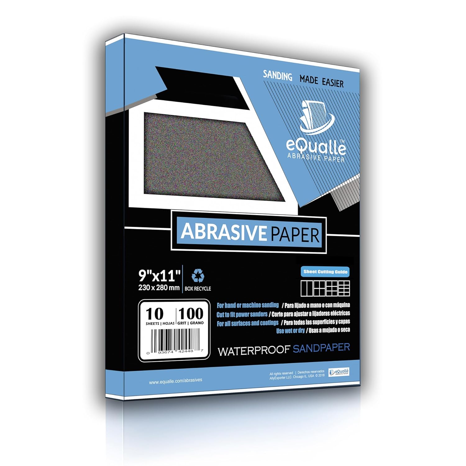 100 Grit Sandpaper – 10 Pack, 9x11 in, Wet or Dry Use - Randy's LLC