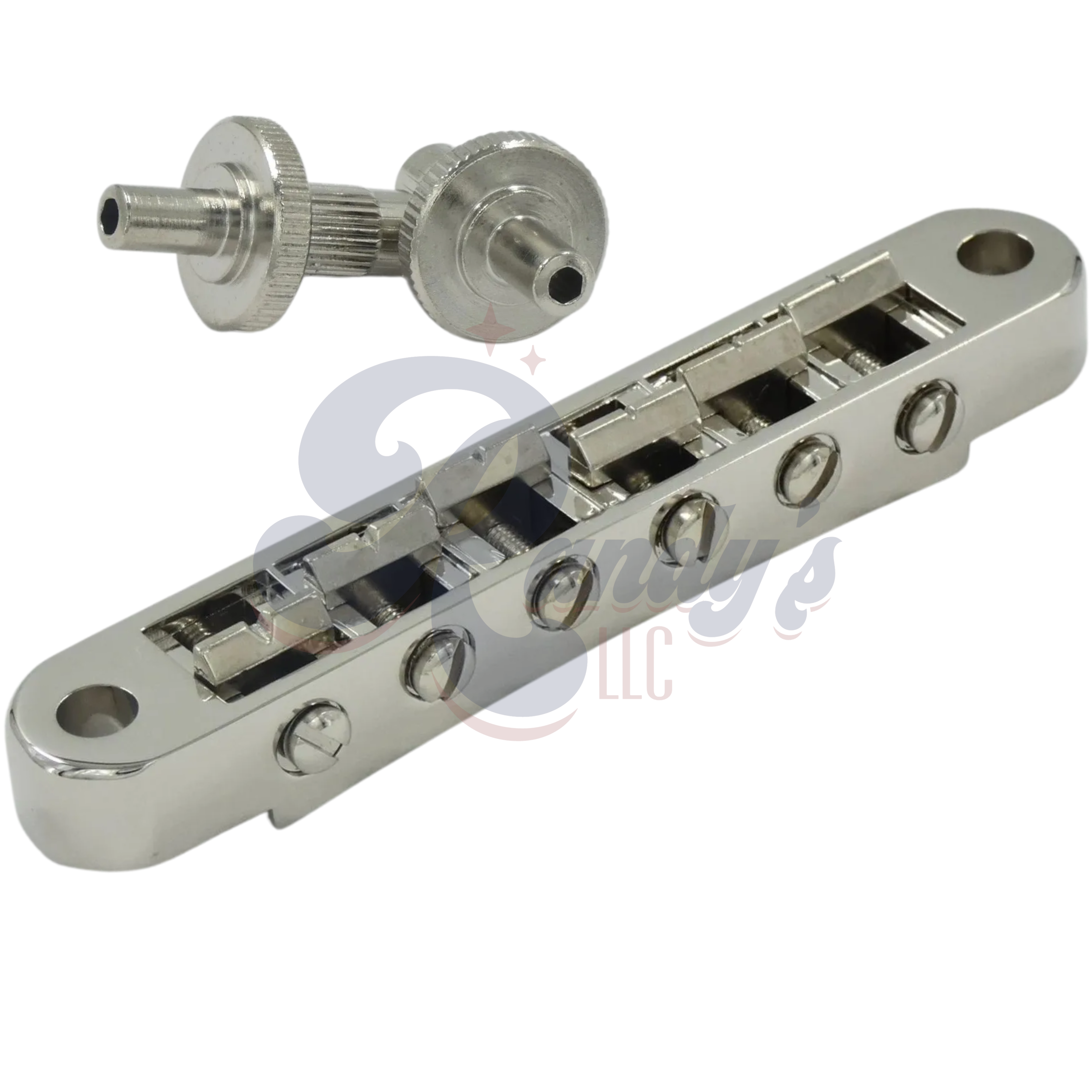 Advanced Plating | Nashville Tune-O-Matic TOM Bridge w/ Hex Posts (Aluminum) - Fits Gibson® - Randy's LLC