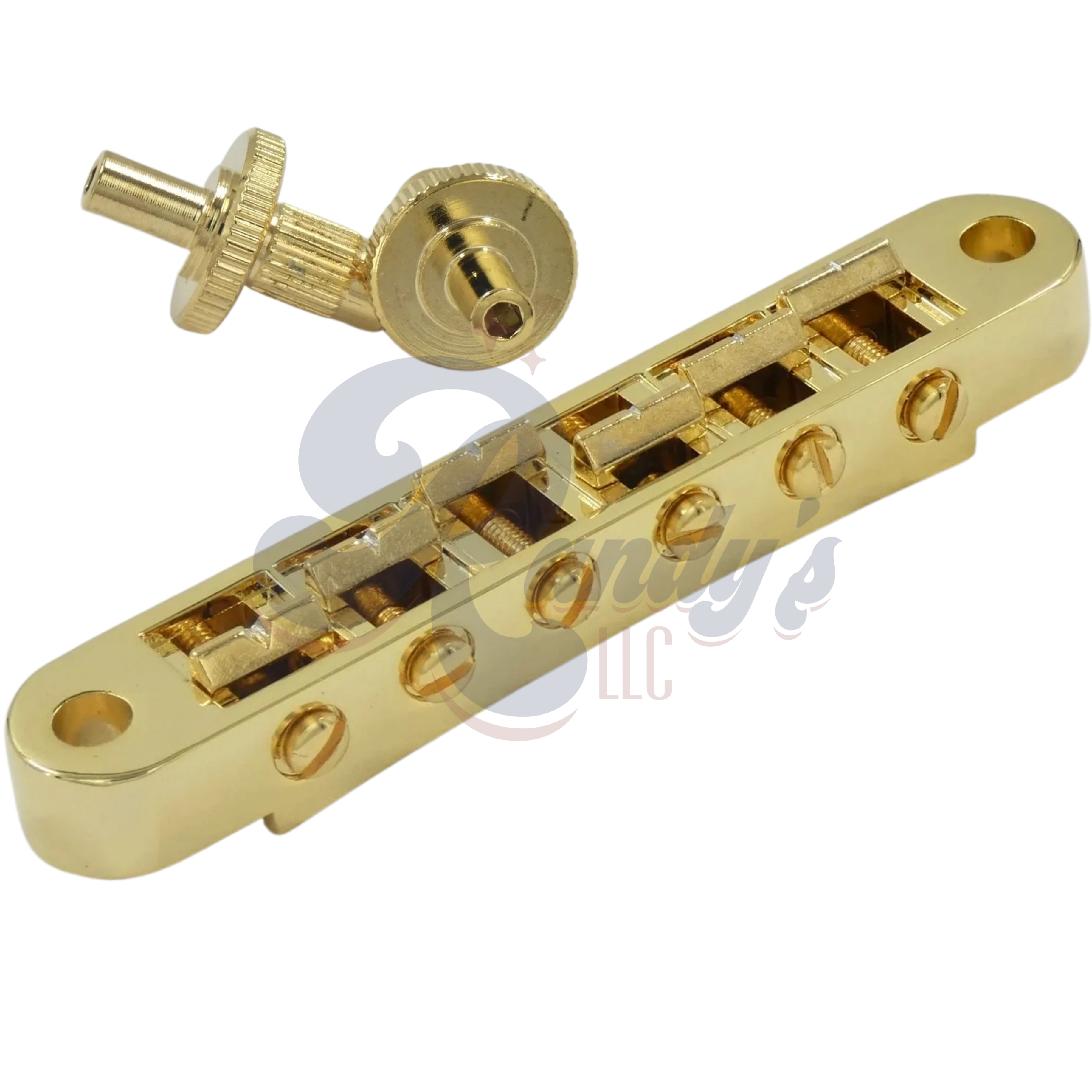 Advanced Plating | Nashville Tune-O-Matic TOM Bridge (Zinc) w/ Hex Posts - Fits Gibson® - Randy's LLC