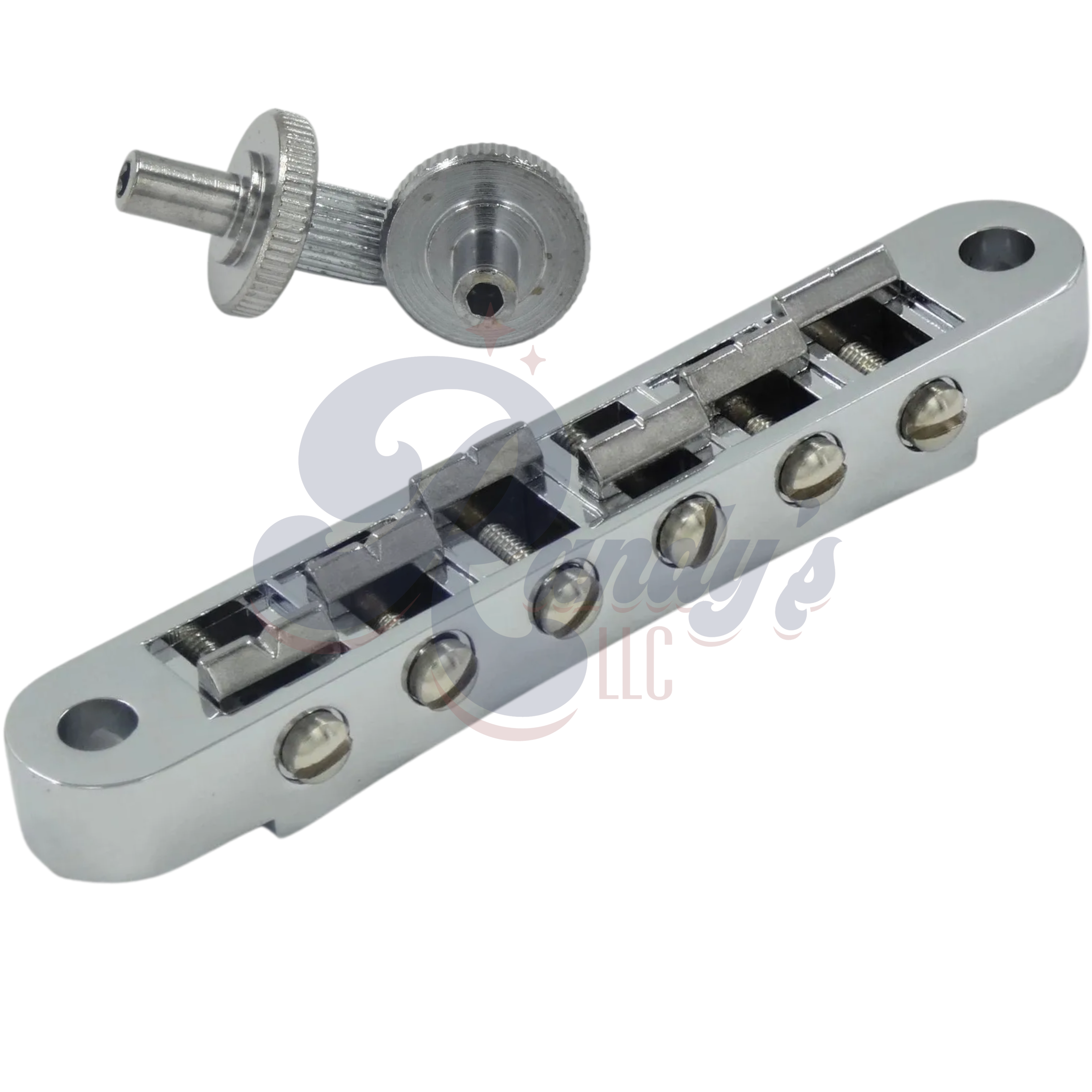 Advanced Plating | Nashville Tune-O-Matic TOM Bridge (Zinc) w/ Hex Posts - Fits Gibson® - Randy's LLC