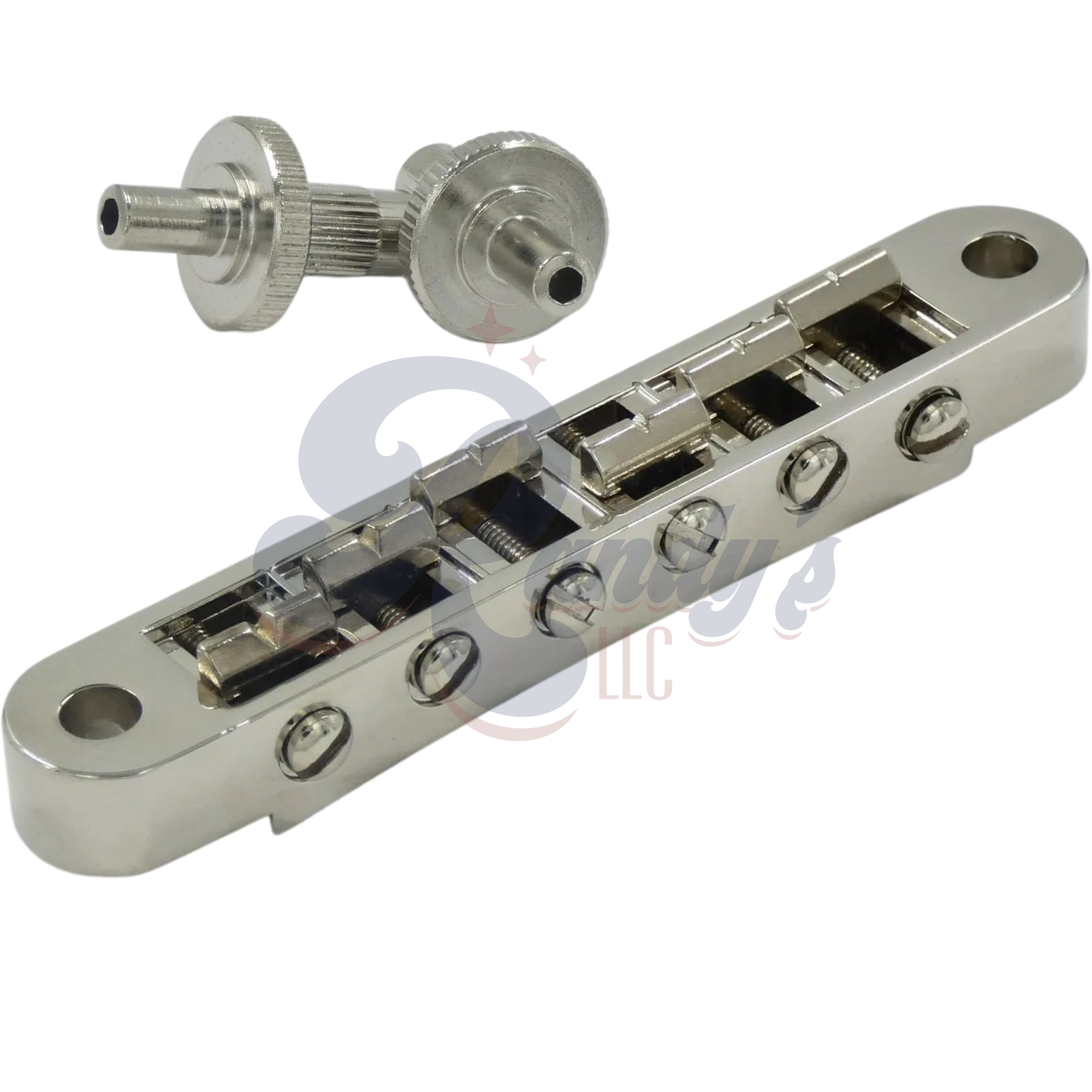 Advanced Plating | Nashville Tune-O-Matic TOM Bridge (Zinc) w/ Hex Posts - Fits Gibson® - Randy's LLC