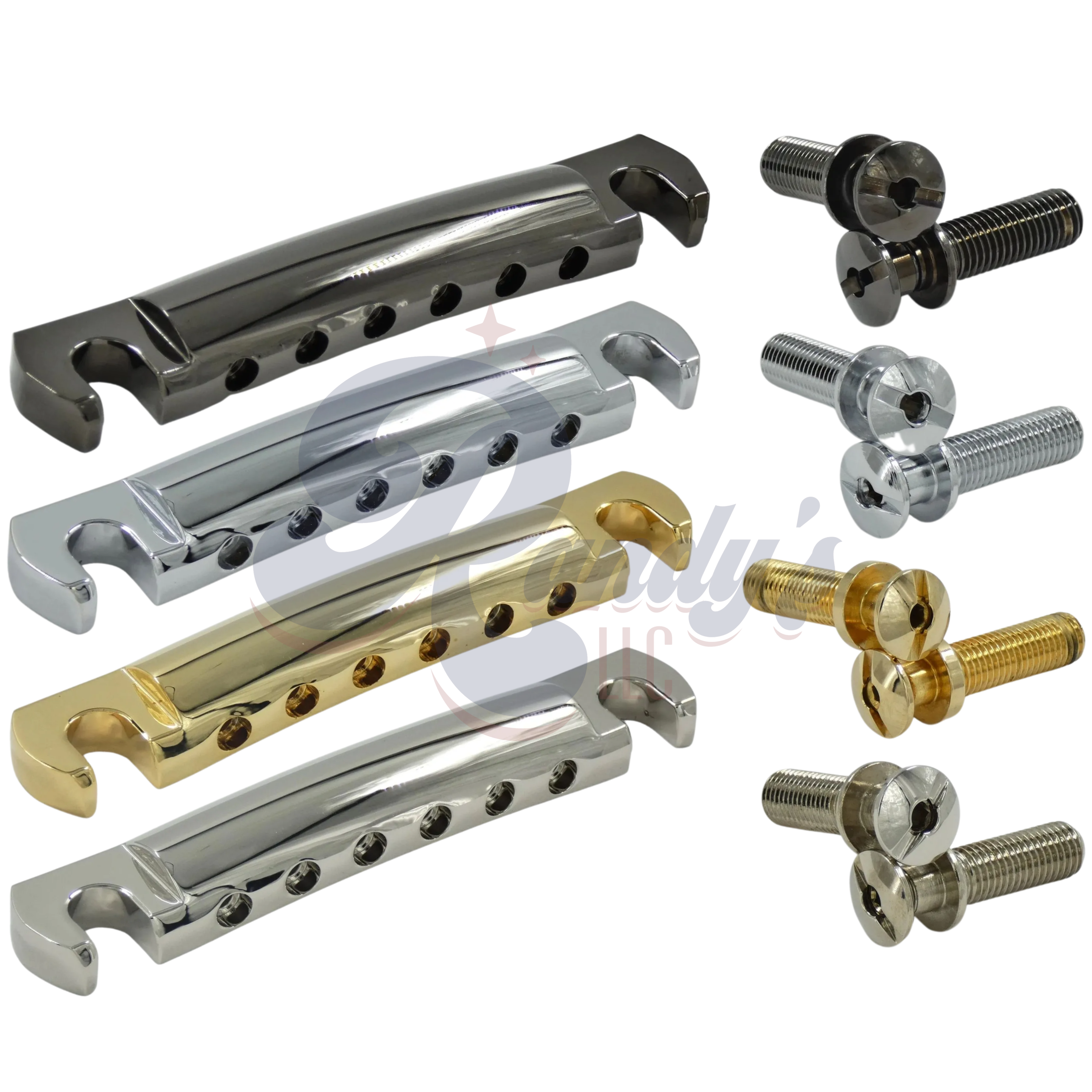 Advanced Plating (High Performance Series) Lightweight Stop Bar Tailpiece & Locking Domed Studs - Fits Gibson® HP - Randy's LLC