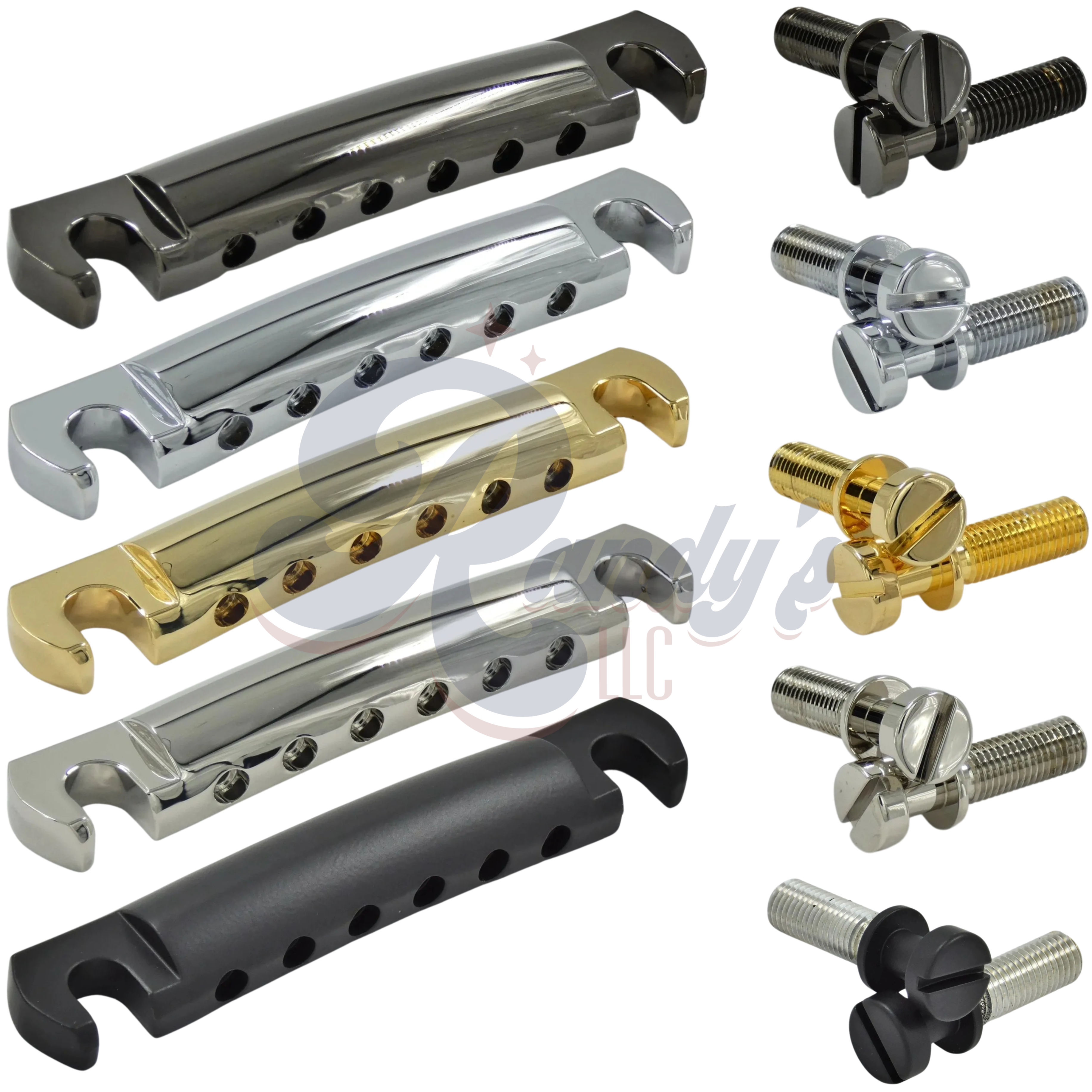 Advanced Plating (Lightweight Series) Stop Bar Tailpiece & Studs - Fits Gibson® - Randy's LLC