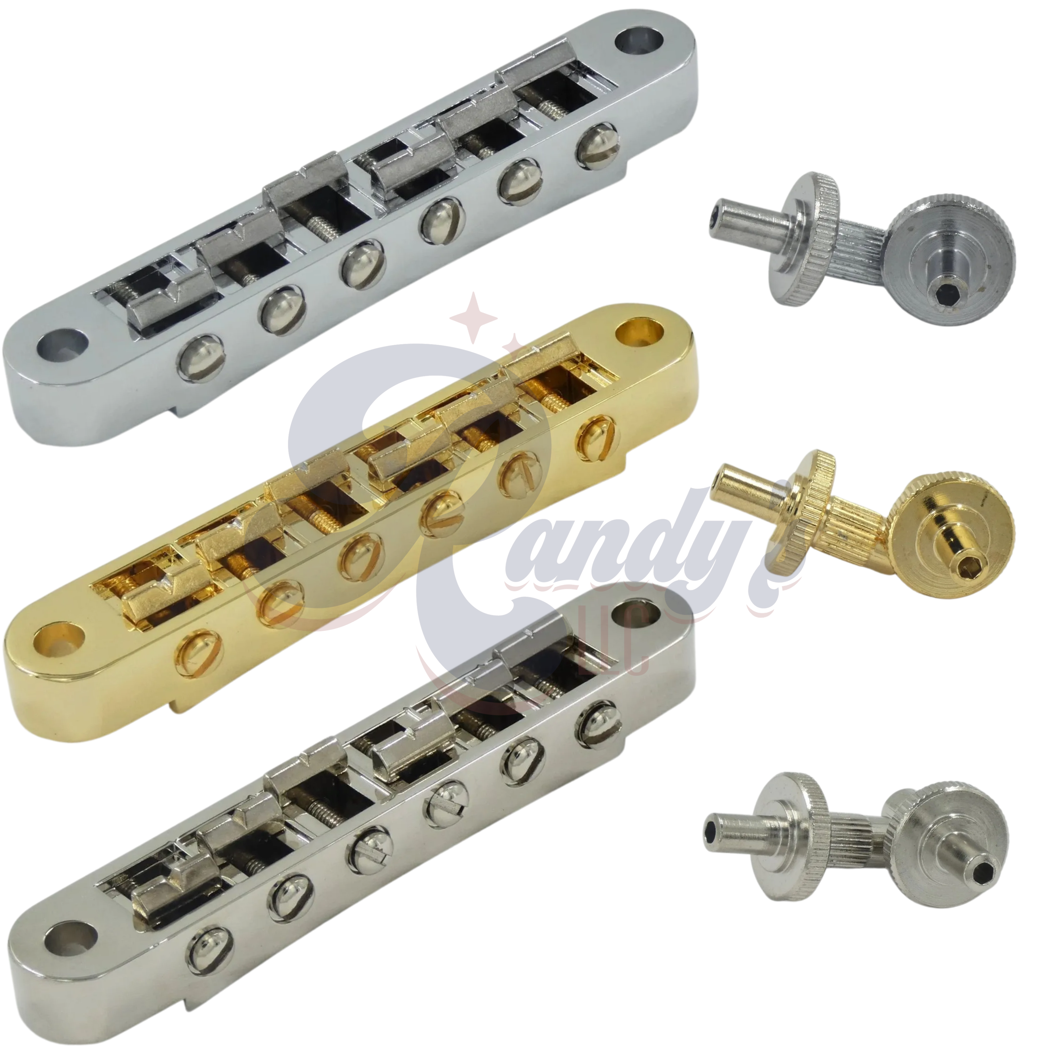 Advanced Plating | Nashville Tune-O-Matic TOM Bridge (Zinc) w/ Hex Posts - Fits Gibson® - Randy's LLC