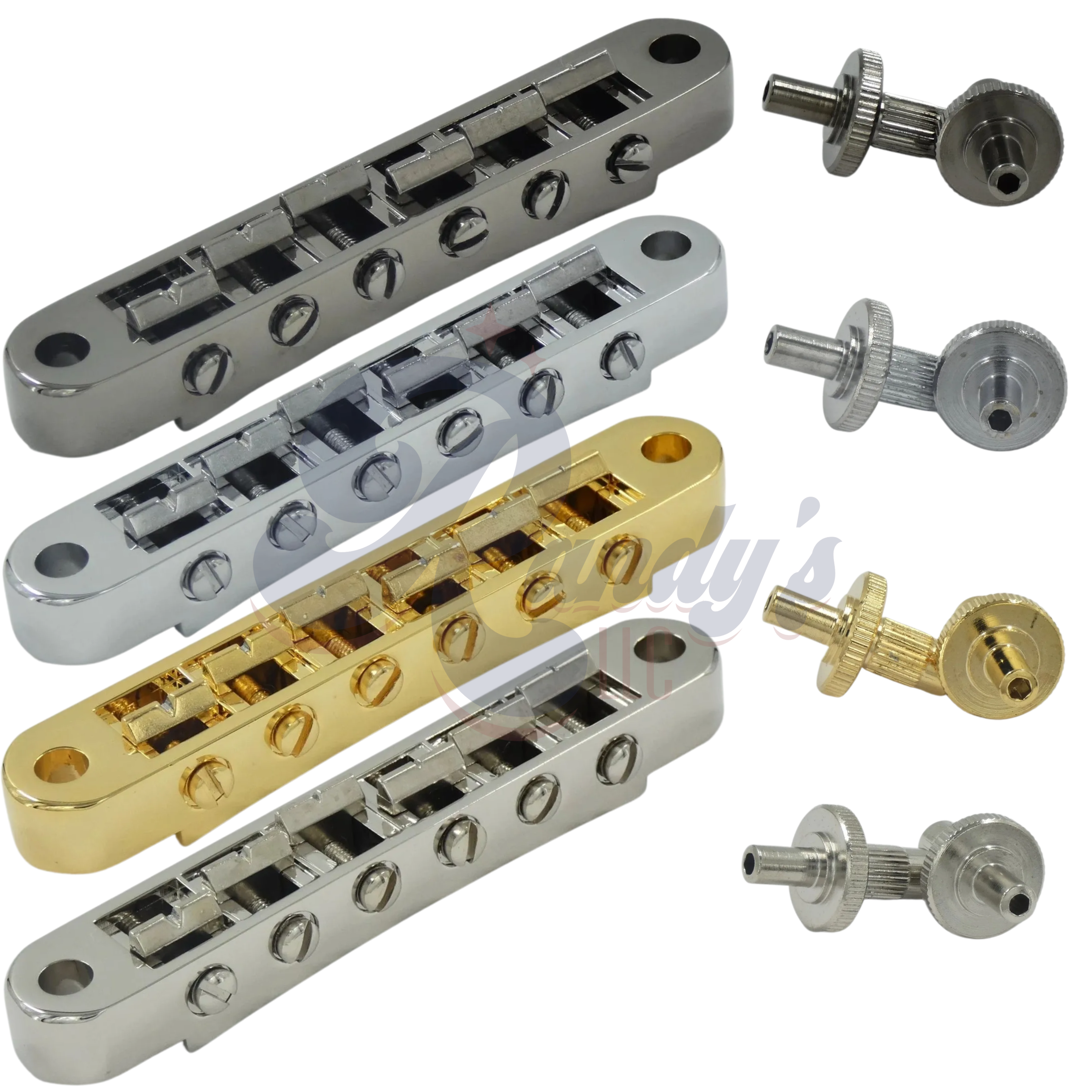 Advanced Plating | Nashville Tune-O-Matic TOM Bridge w/ Hex Posts (Aluminum) - Fits Gibson® - Randy's LLC