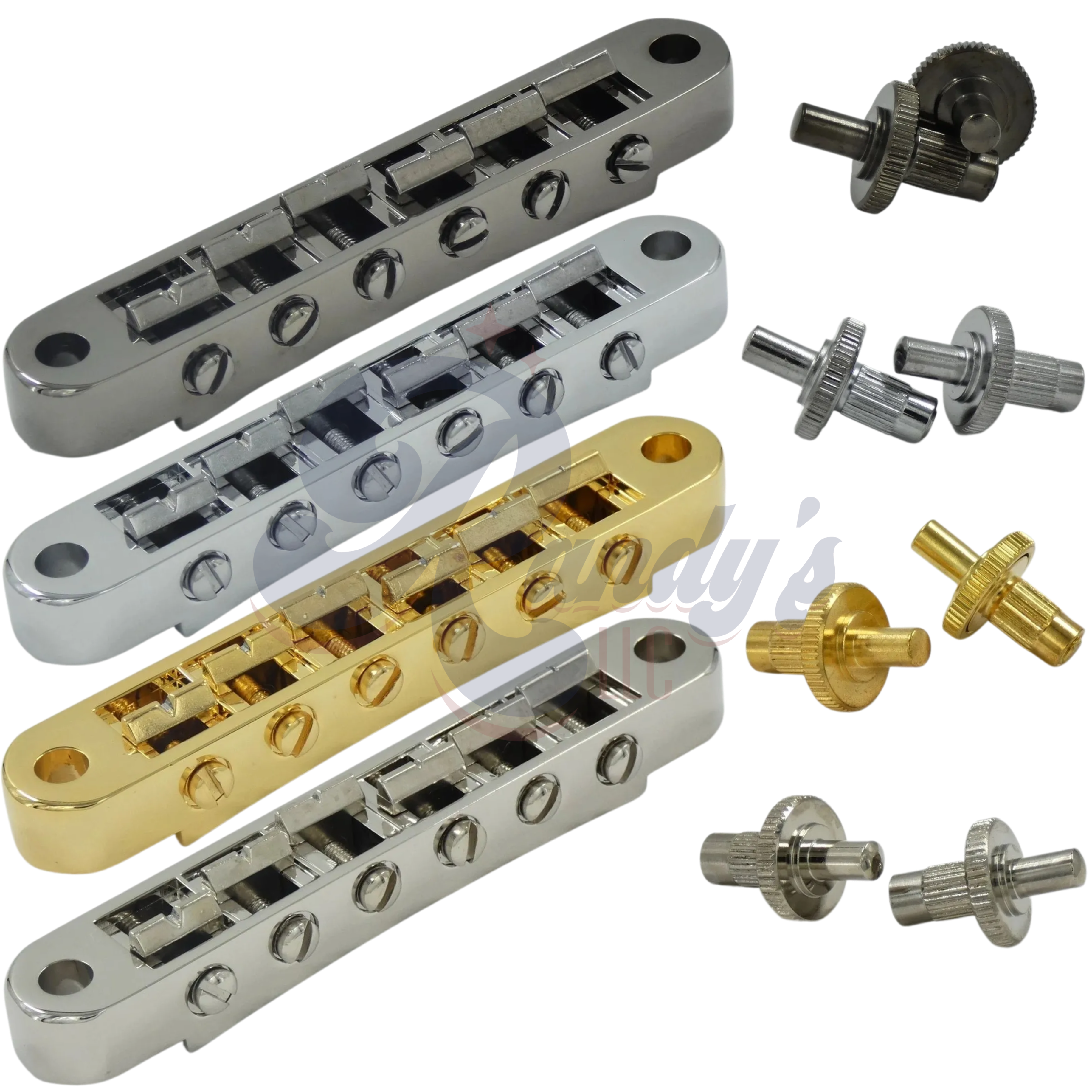 Advanced Plating | Nashville Tune-O-Matic TOM Bridge w/ Posts (Aluminum) - Fits Gibson® - Randy's LLC