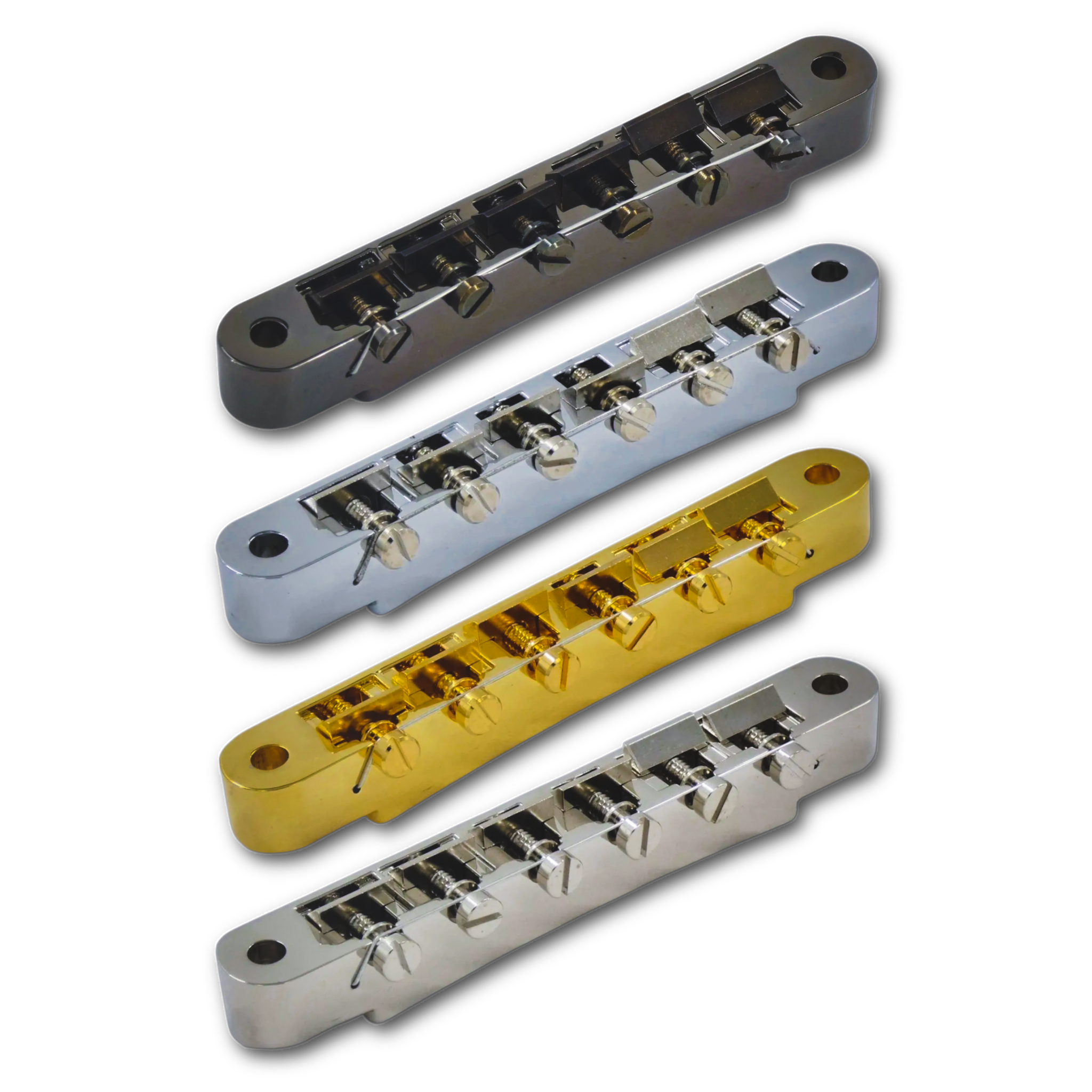 ABR-1 Bridge w/ Plated Brass Saddles (Wired) - Fits Gibson® - Randy's LLC