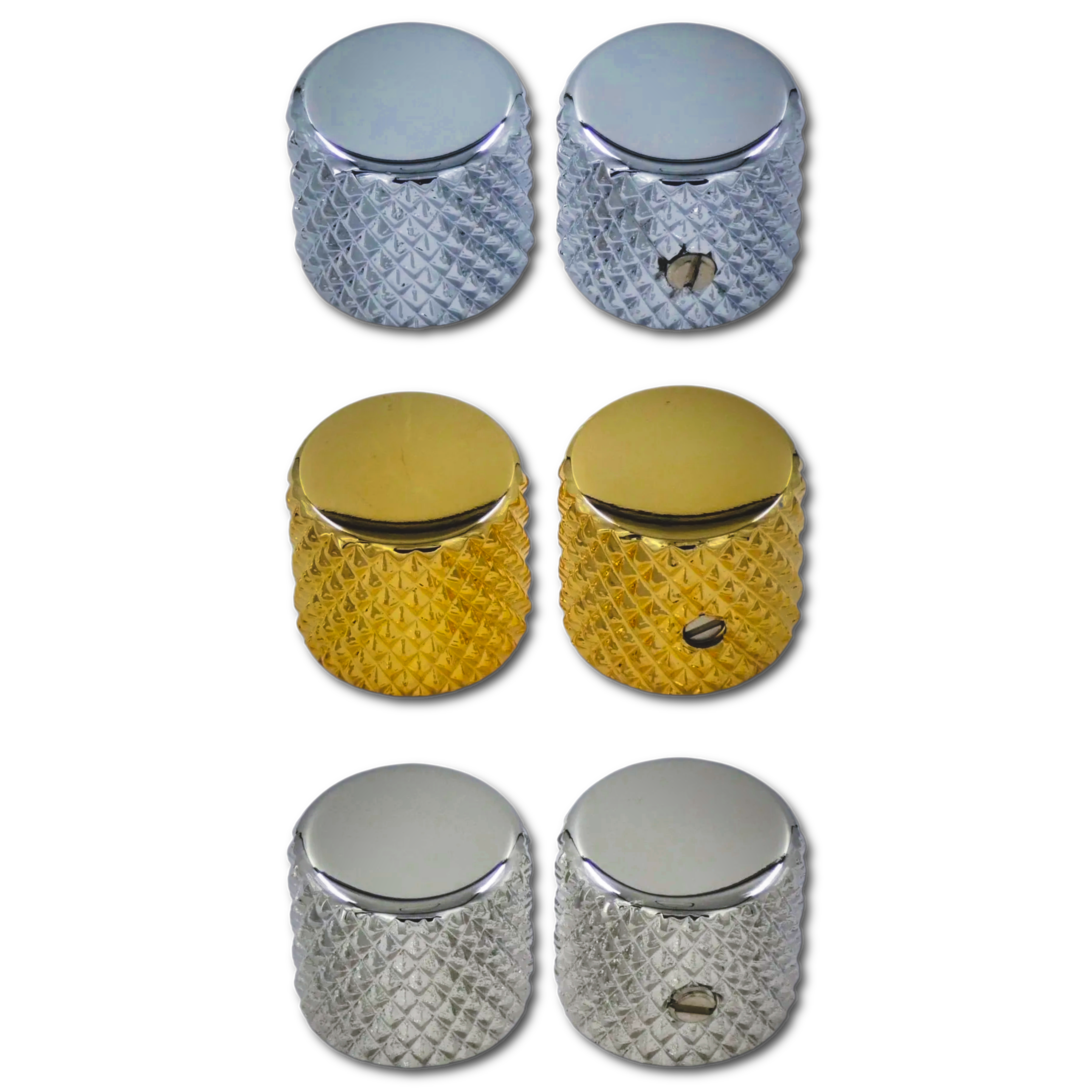 (Contemporary Series) Heavy Knurled Flat Top Telecaster® Knobs - Fits Fender® Tele® - Randy's LLC