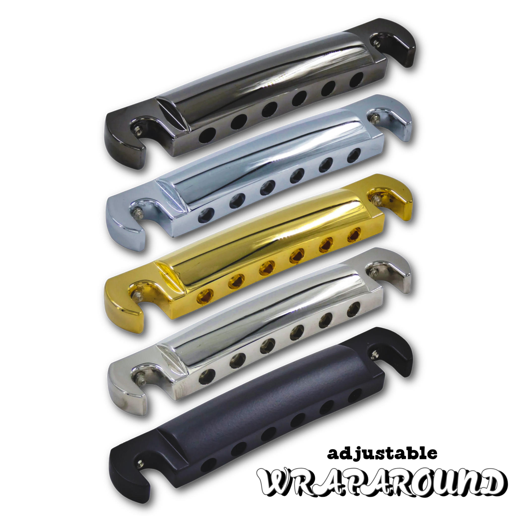 Adjustable Wraparound Stop Bar Tailpiece (Zinc) - Fits Gibson® & Epiphone® - Randy's LLC