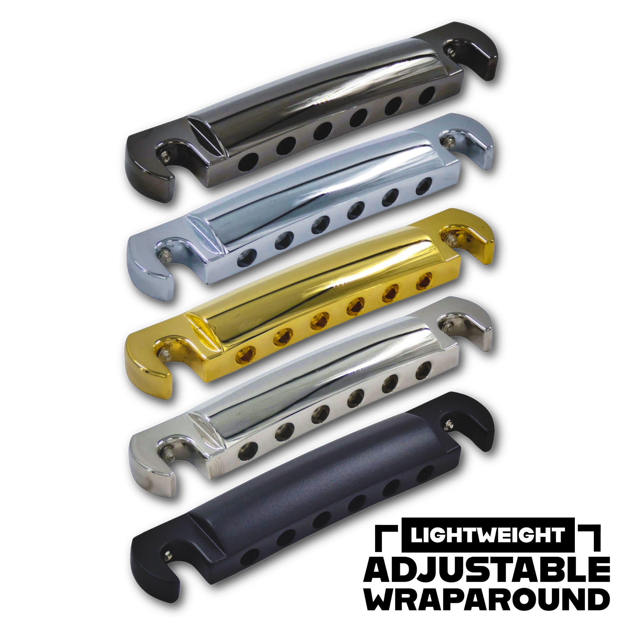 Adjustable Lightweight Wraparound Stop Bar Tailpiece - Fits Gibson® Junior - Randy's LLC