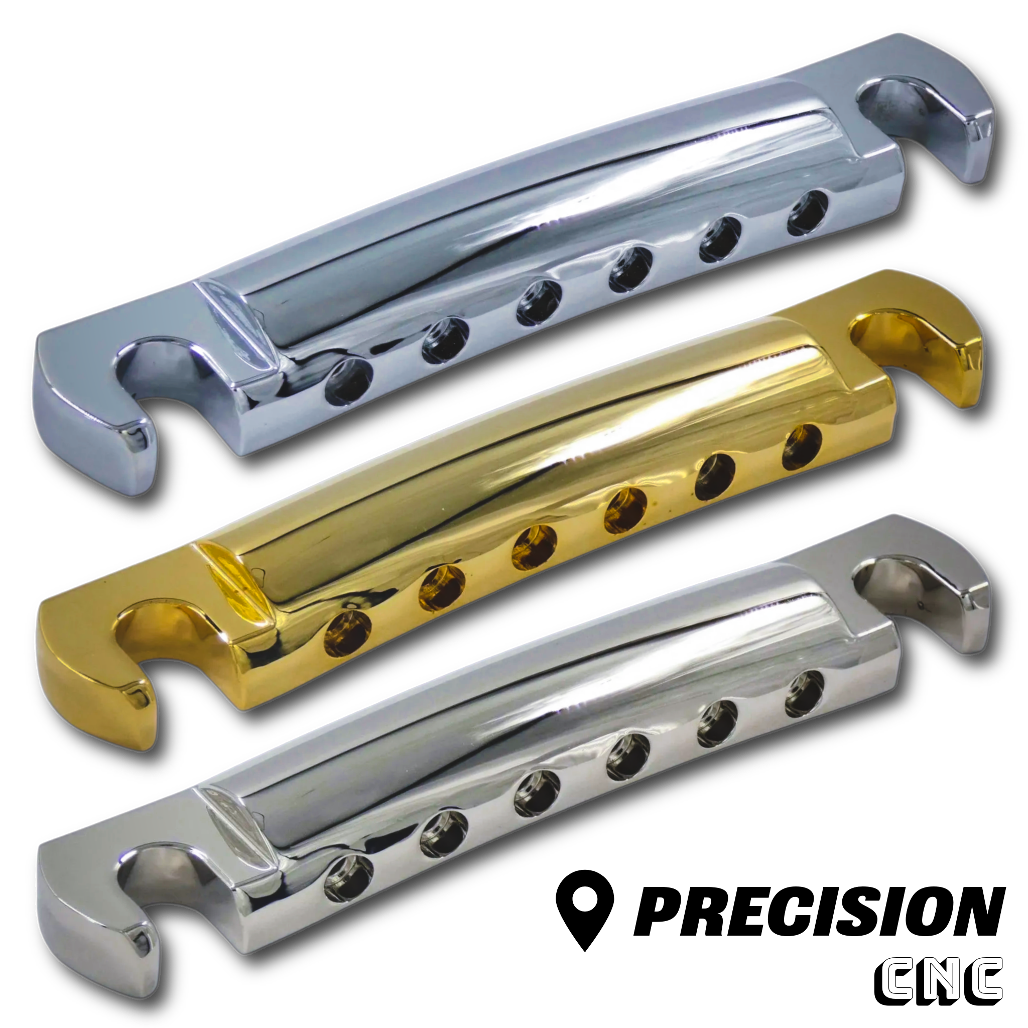 Precision Stop Bar Tailpiece (CNC Aluminum) - Fits Gibson® - Randy's LLC