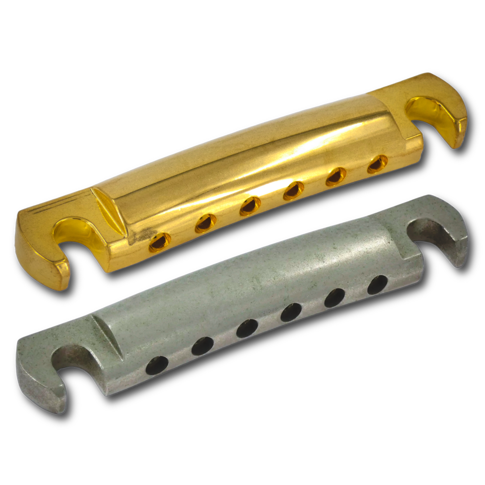 1144AG 1145AN Advanced Plating Aged Relic Stop Bar Tailpieces - Gold Nickel