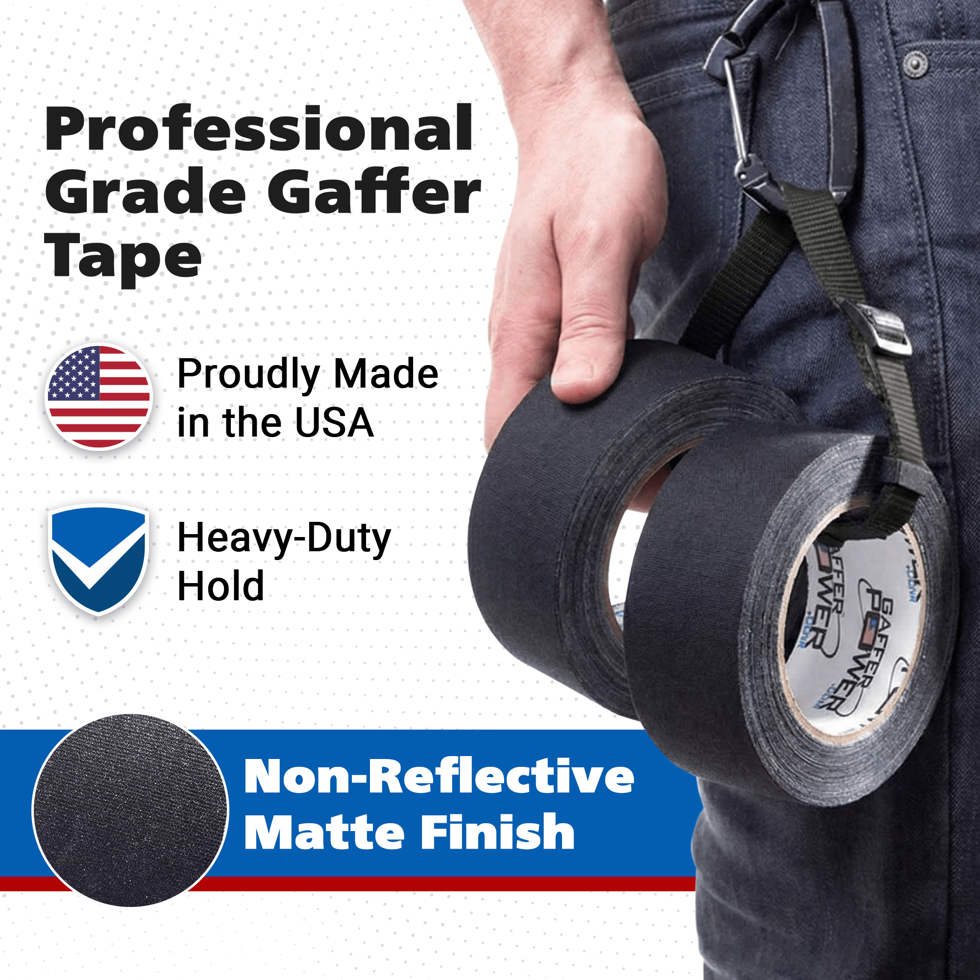 Gaffer Tape — Black 2" x 30yd - Randy's LLC
