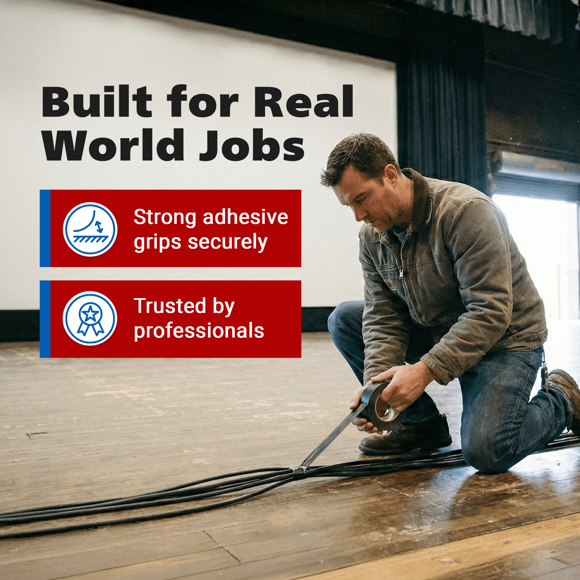 Gaffer Tape — Black 2" x 30yd - Randy's LLC