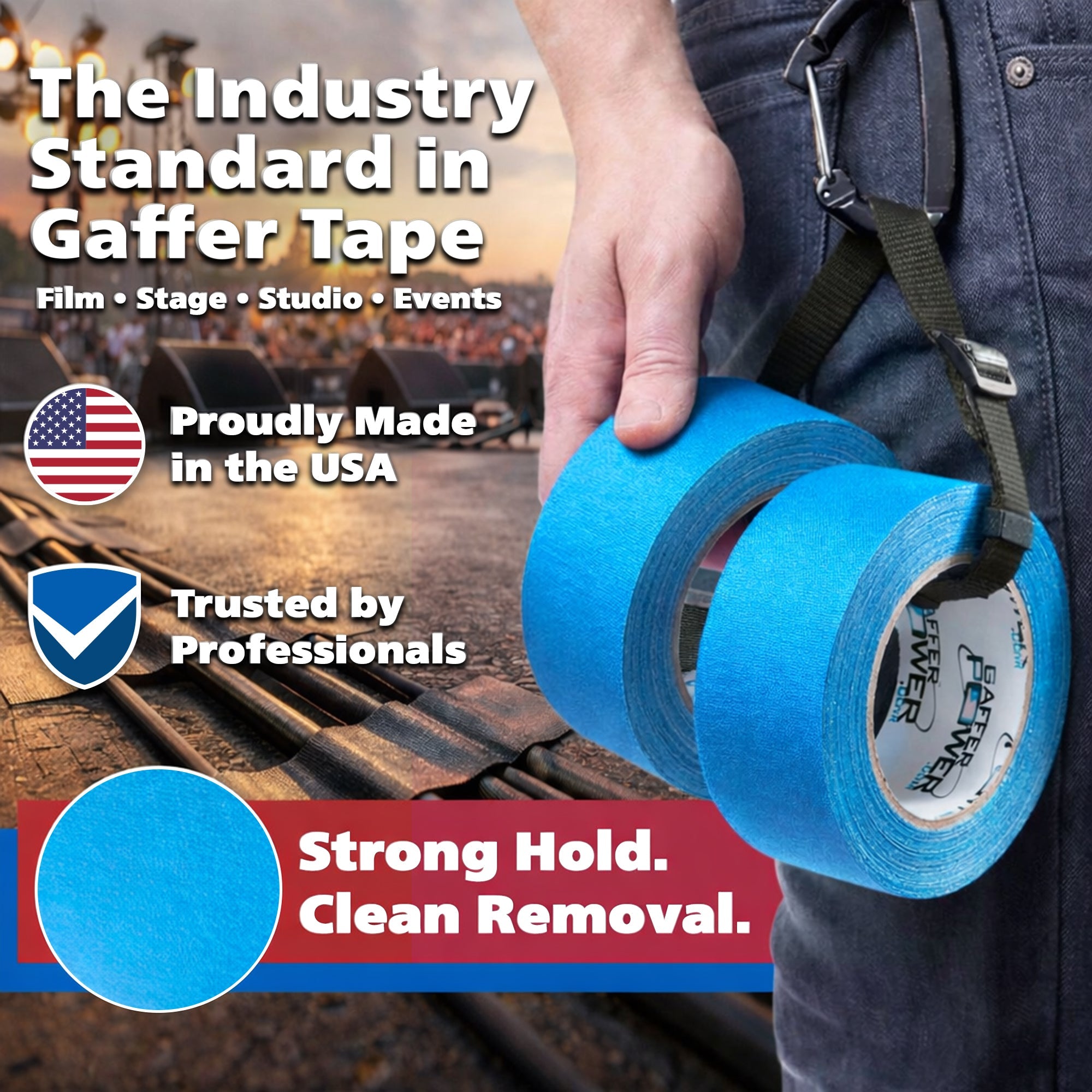 Gaffer Tape — Fluoro Blue 2" x 30yd - Randy's LLC