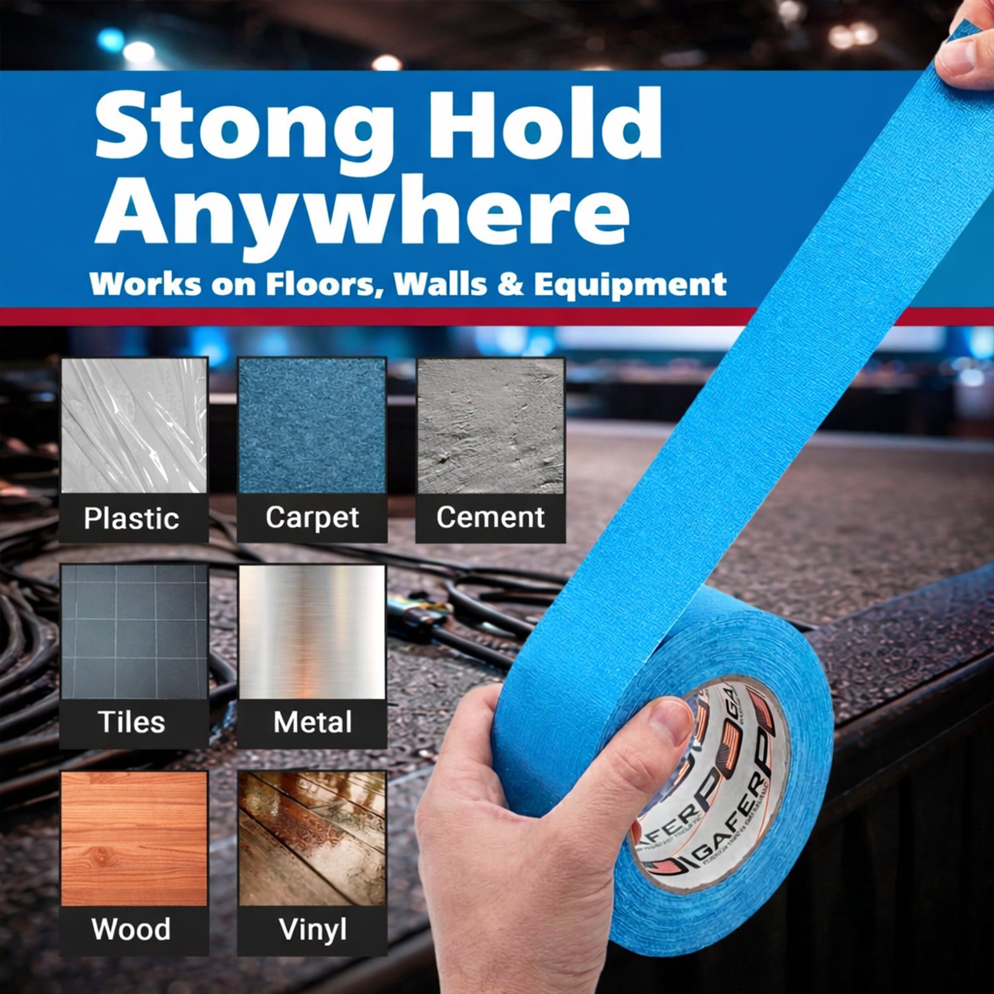 Gaffer Tape — Fluoro Blue 2" x 30yd - Randy's LLC