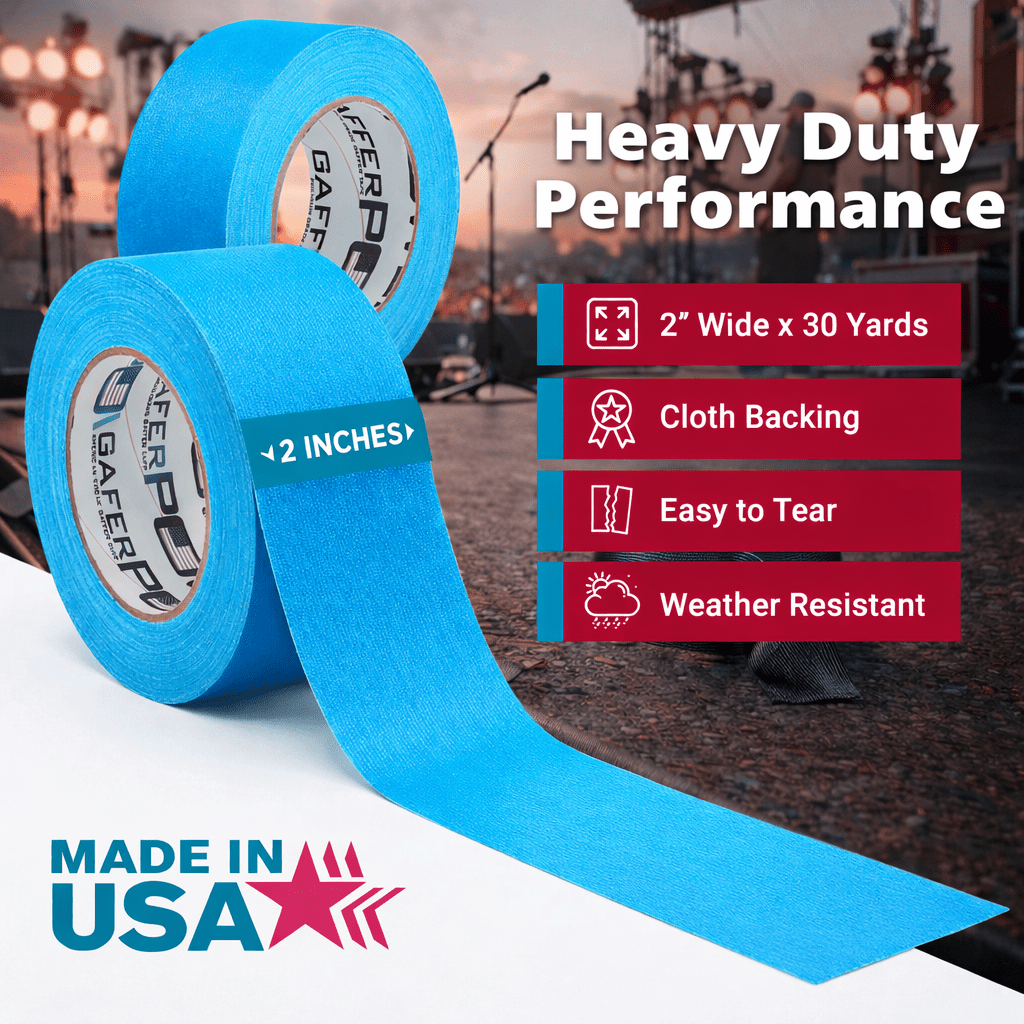 Gaffer Tape — Fluoro Blue 2" x 30yd - Randy's LLC