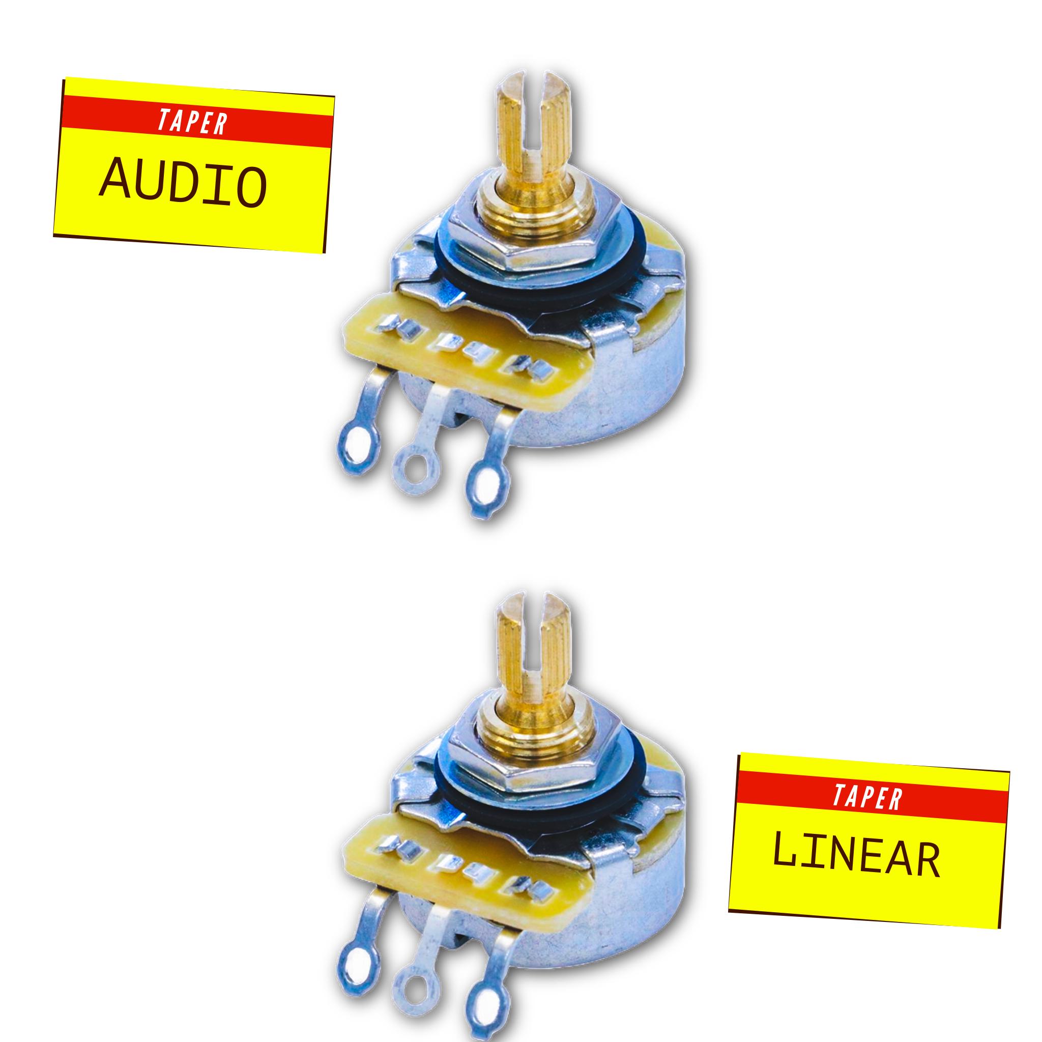 250KΩ Potentiometer ¼" Bushing (Fine) Short - Fits Gibson® - Randy's LLC