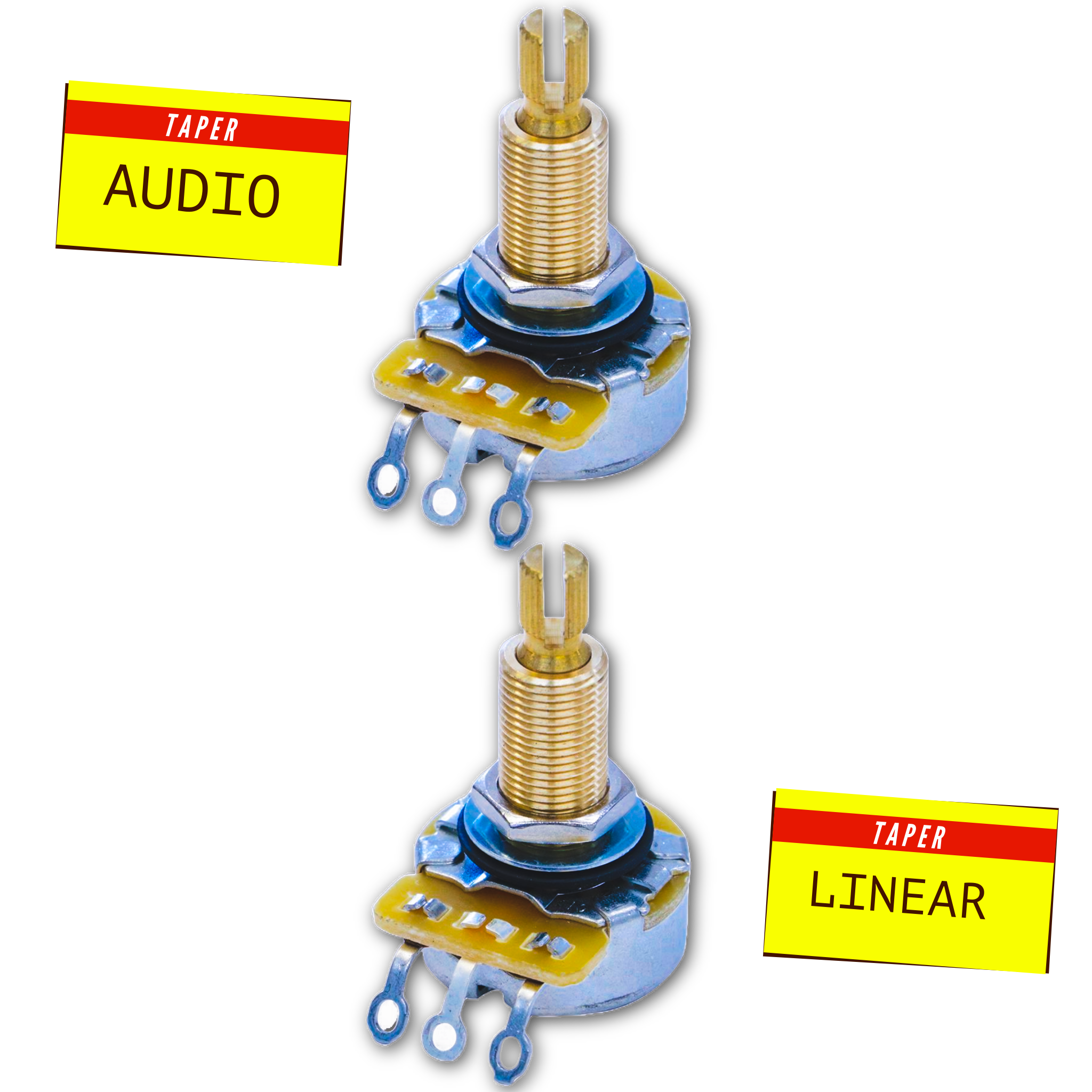 500KΩ Potentiometer ¾" Bushing (Fine) Long - Fits Gibson® Les Paul® - Randy's LLC