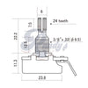 CTS 250K Potentiometer (Regular Split Shaft/Audio Taper/Imperial) - Fits Gibson®