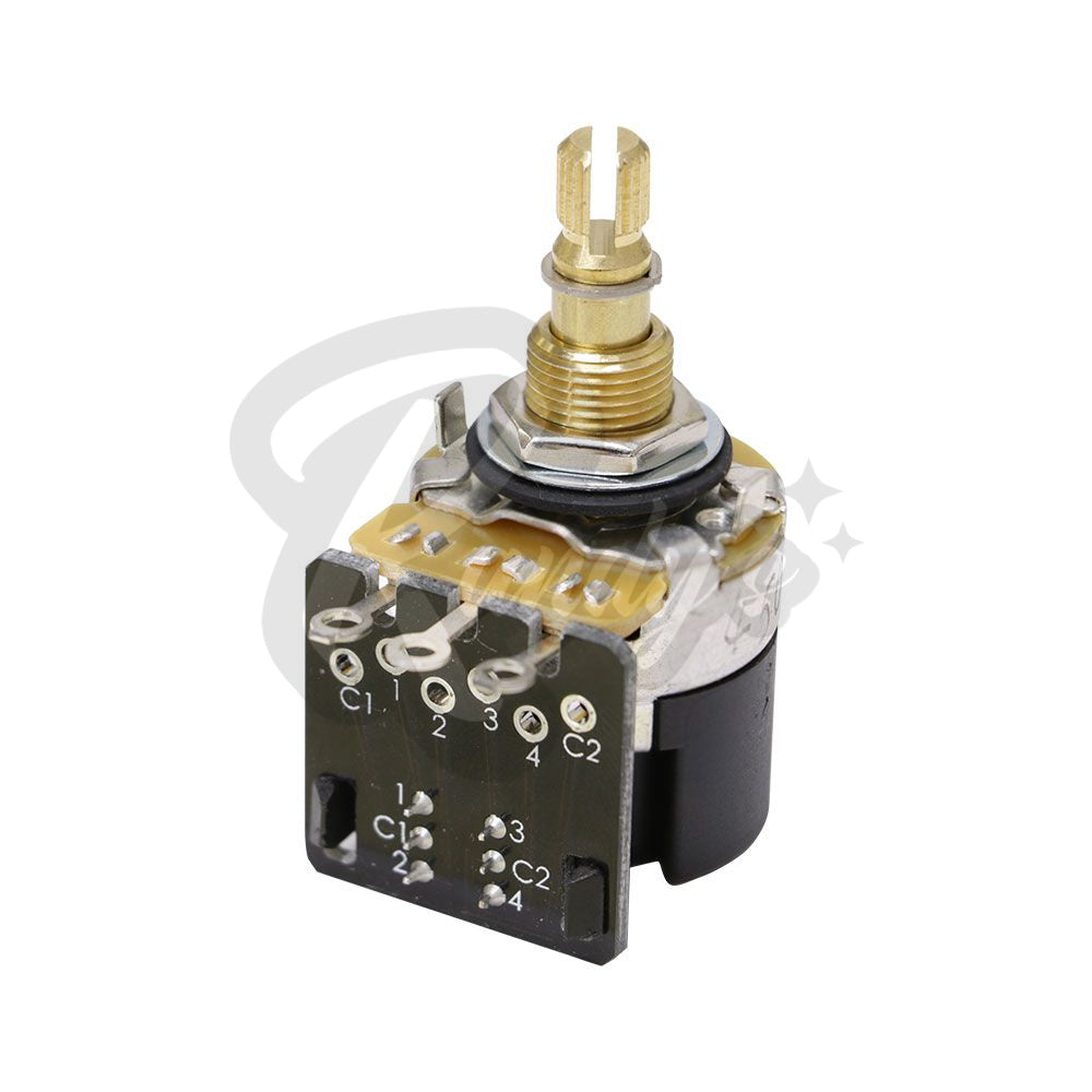 250KΩ Push-Pull DPDT Potentiometer ⅜" Bushing (Fine) - Fits Gibson® - Randy's LLC