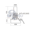 CTS 500KΩ Potentiometer ¼" Bushing (Imperial Solid Shaft) - Fits Fender® Telecaster®