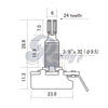 CTS 500K Potentiometer (Long Split Shaft/Audio Taper/Imperial) - Fits Gibson® Les Paul®