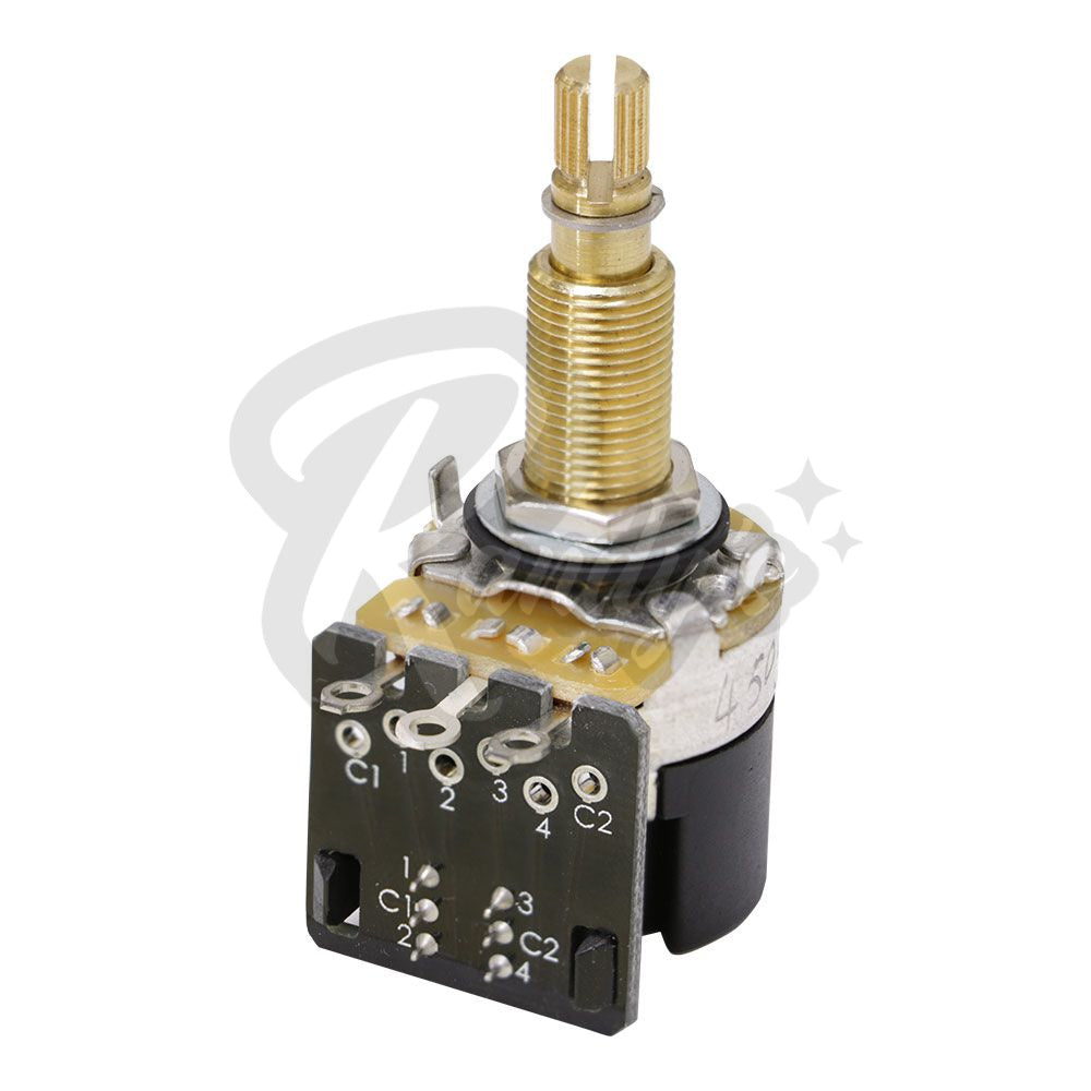 500KΩ Push-Pull DPDT Potentiometer ¾" Bushing (Fine) Long - Fits Gibson® Les Paul® - Randy's LLC