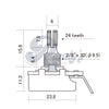 CTS 500K Potentiometer (Short Split Shaft/Audio Taper/Imperial) - Fits Fender®