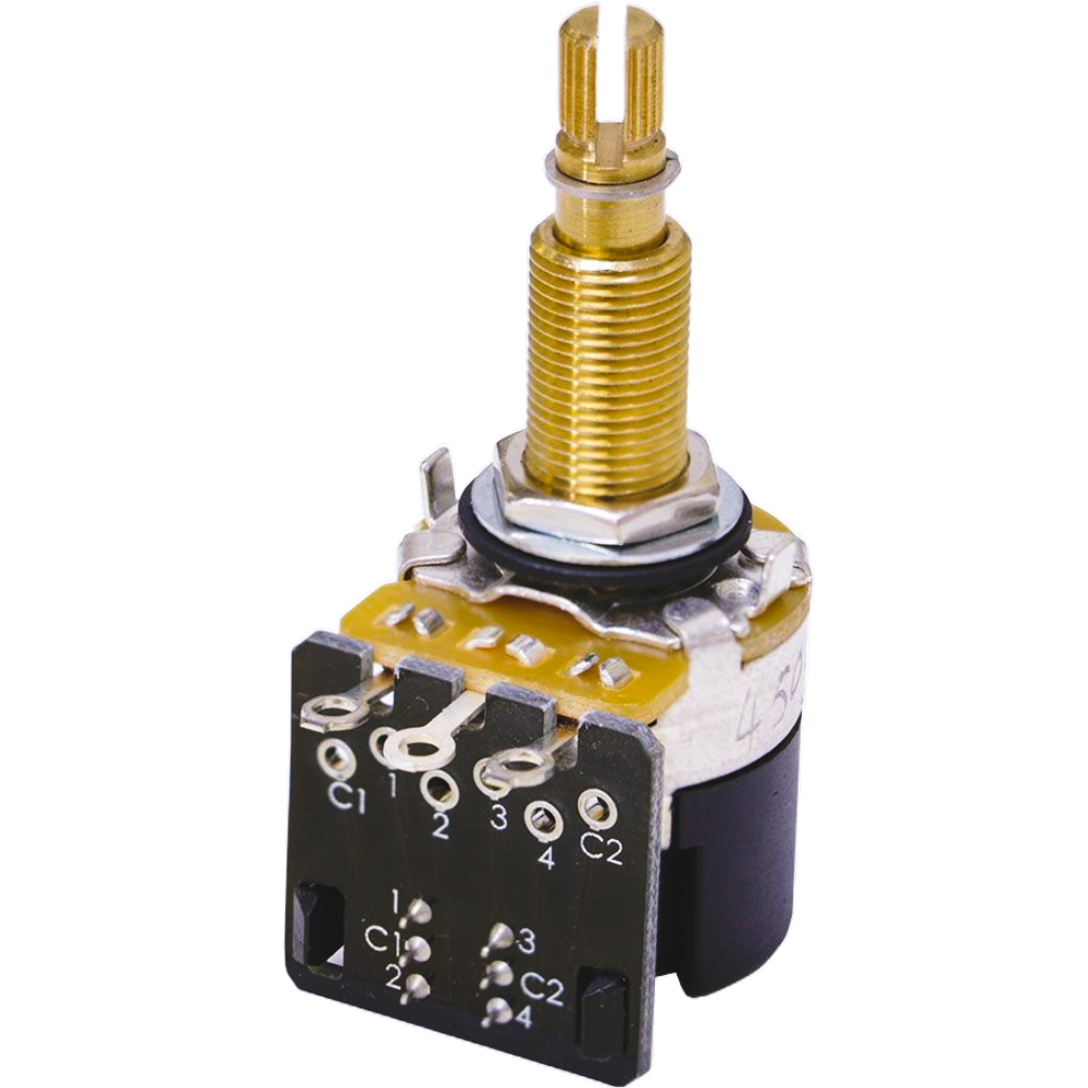 CTS Push Pull Pot Potentiometer 250k 500k Fine Knurl for Gibson® Guitar Humbuckers