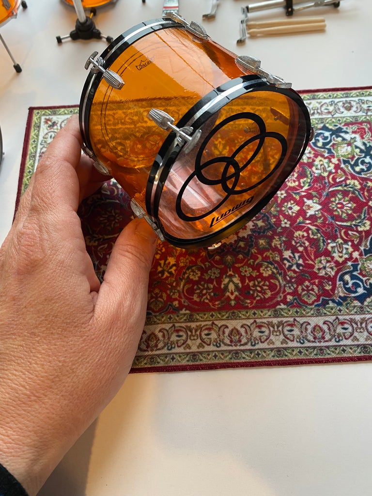 Vintage Drum Rug - Miniature for 1:4 Scale Drum Kit Models - Randy's LLC