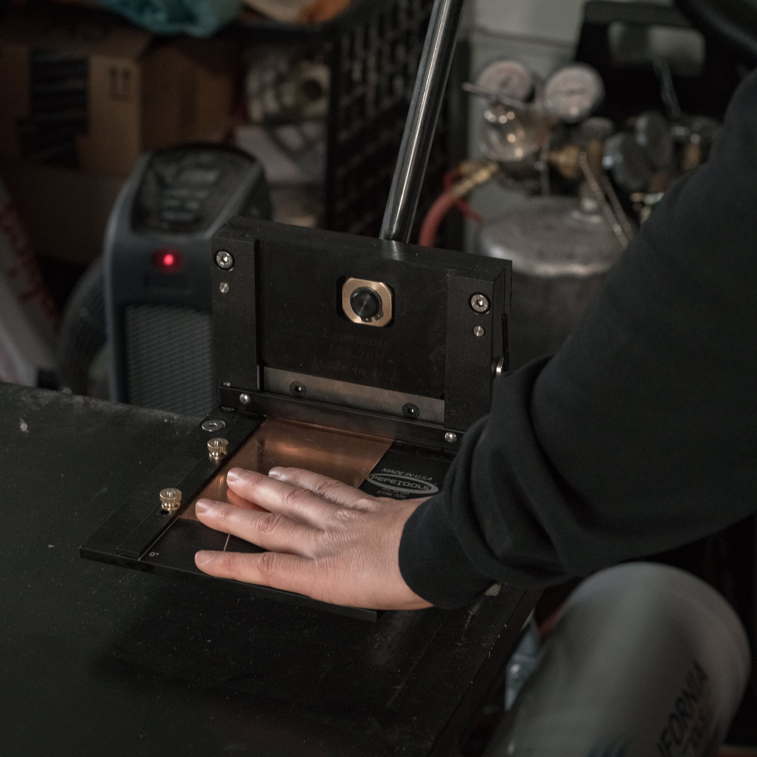 4" Guillotine Shear for Guitar Part Manufacturing - Randy's LLC