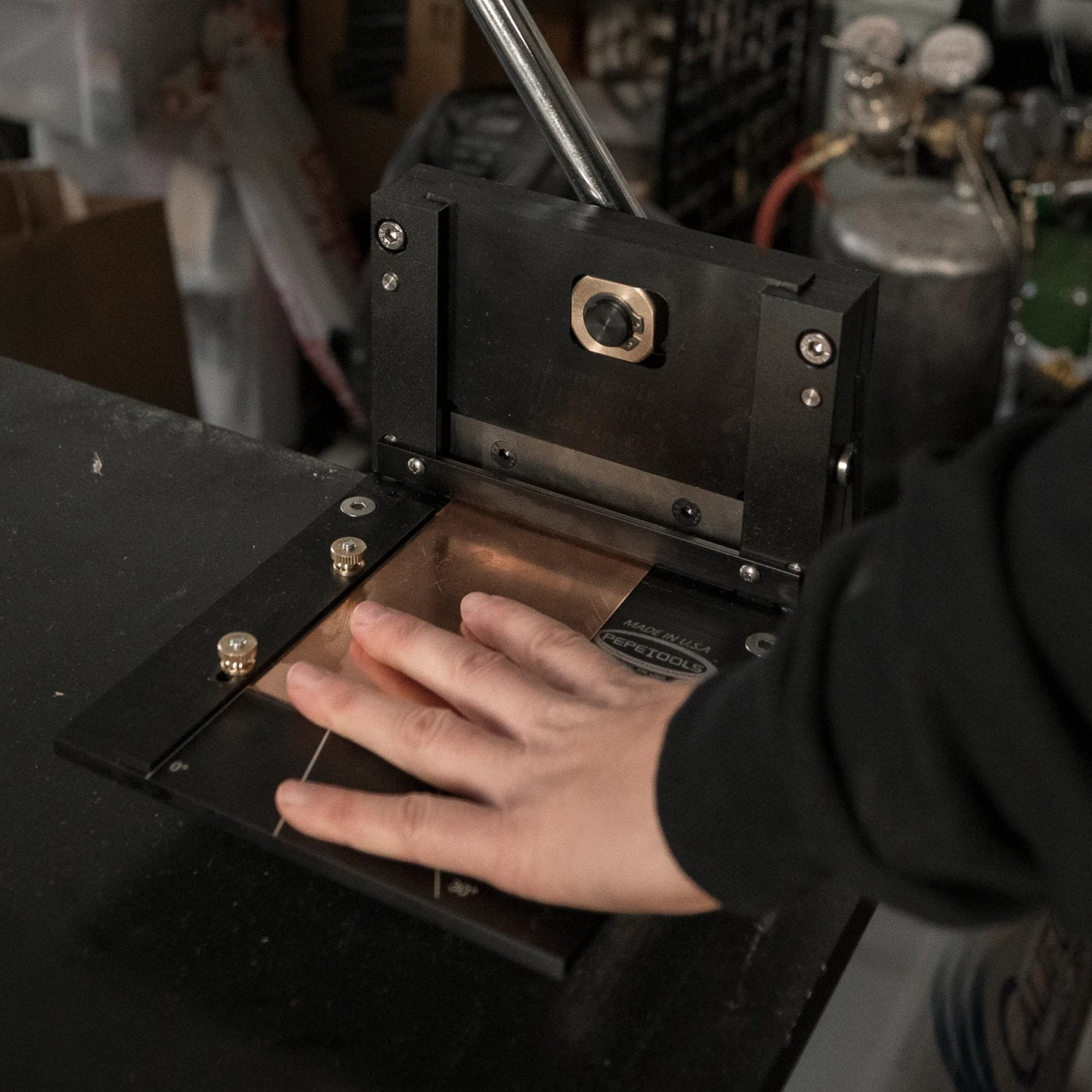 4" Guillotine Shear for Guitar Part Manufacturing - Randy's LLC