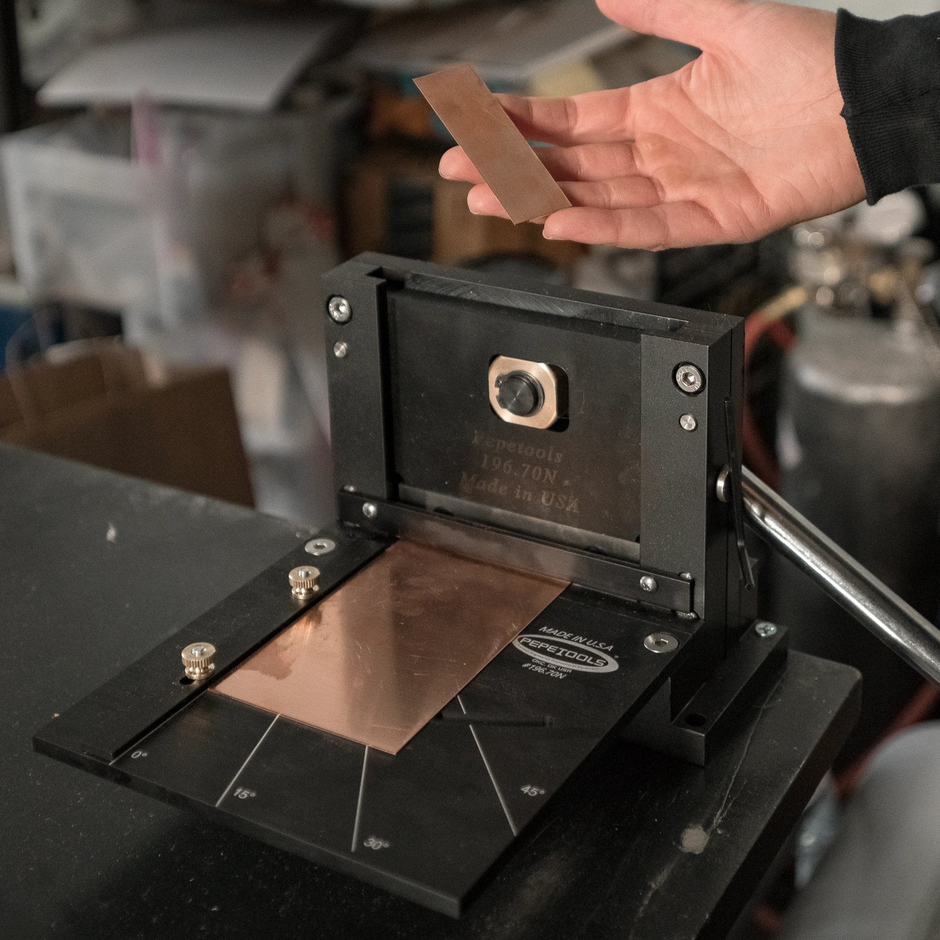 4" Guillotine Shear for Guitar Part Manufacturing - Randy's LLC