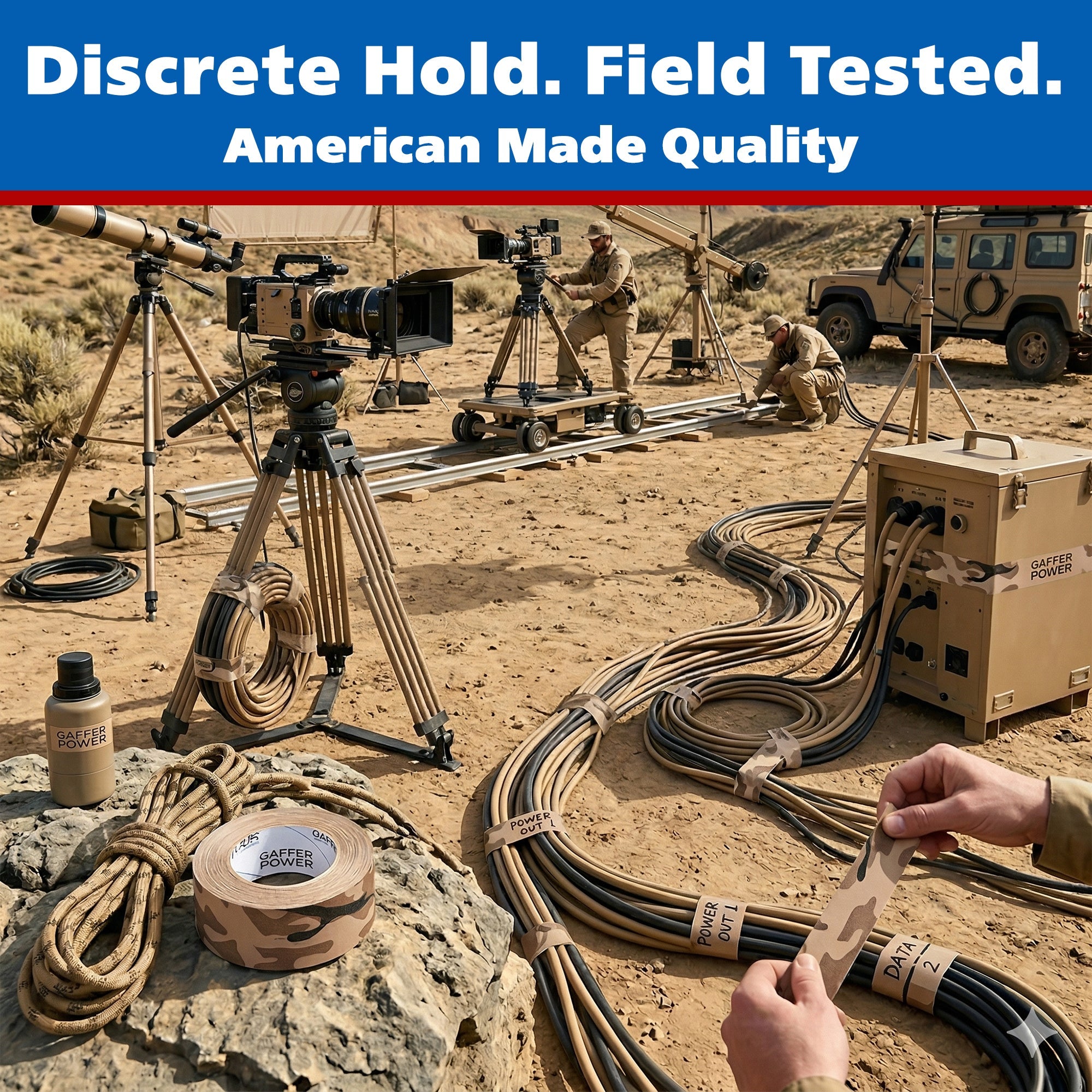 Gaffer Tape - Desert Tan Camo 2" x 25yd - Randy's LLC