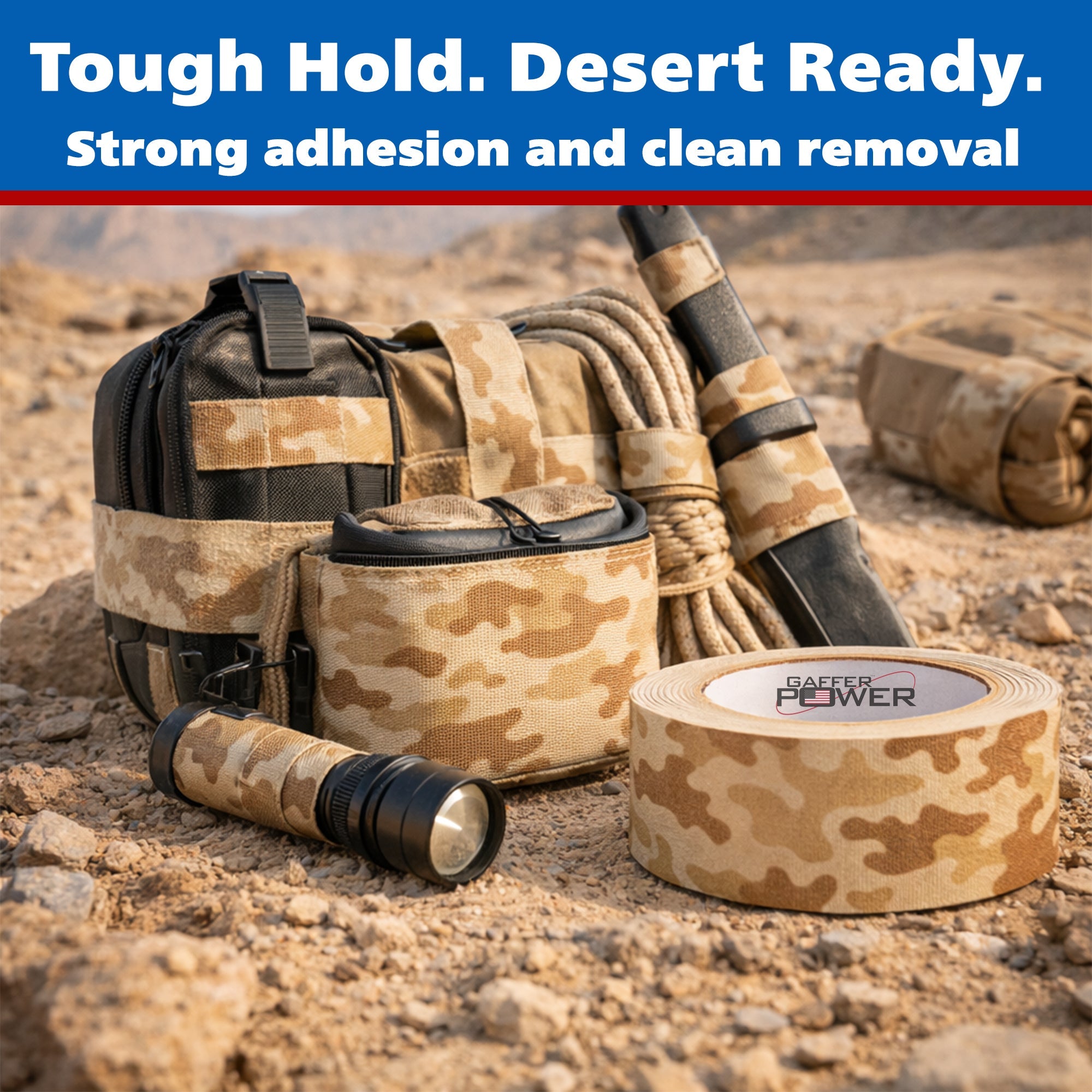 Gaffer Tape - Desert Tan Camo 2" x 25yd - Randy's LLC