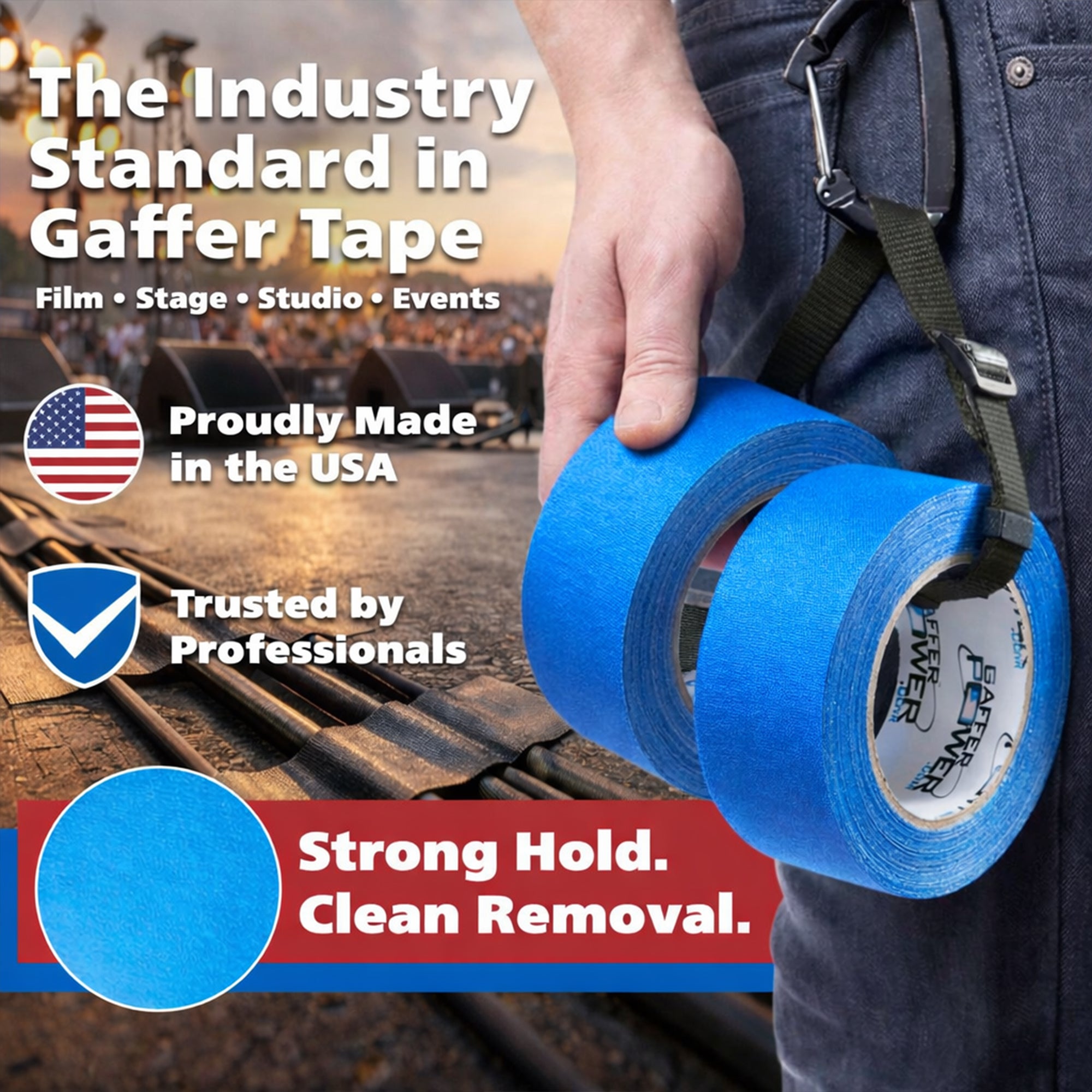 Gaffer Tape — Electric Blue 2" x 30yd - Randy's LLC