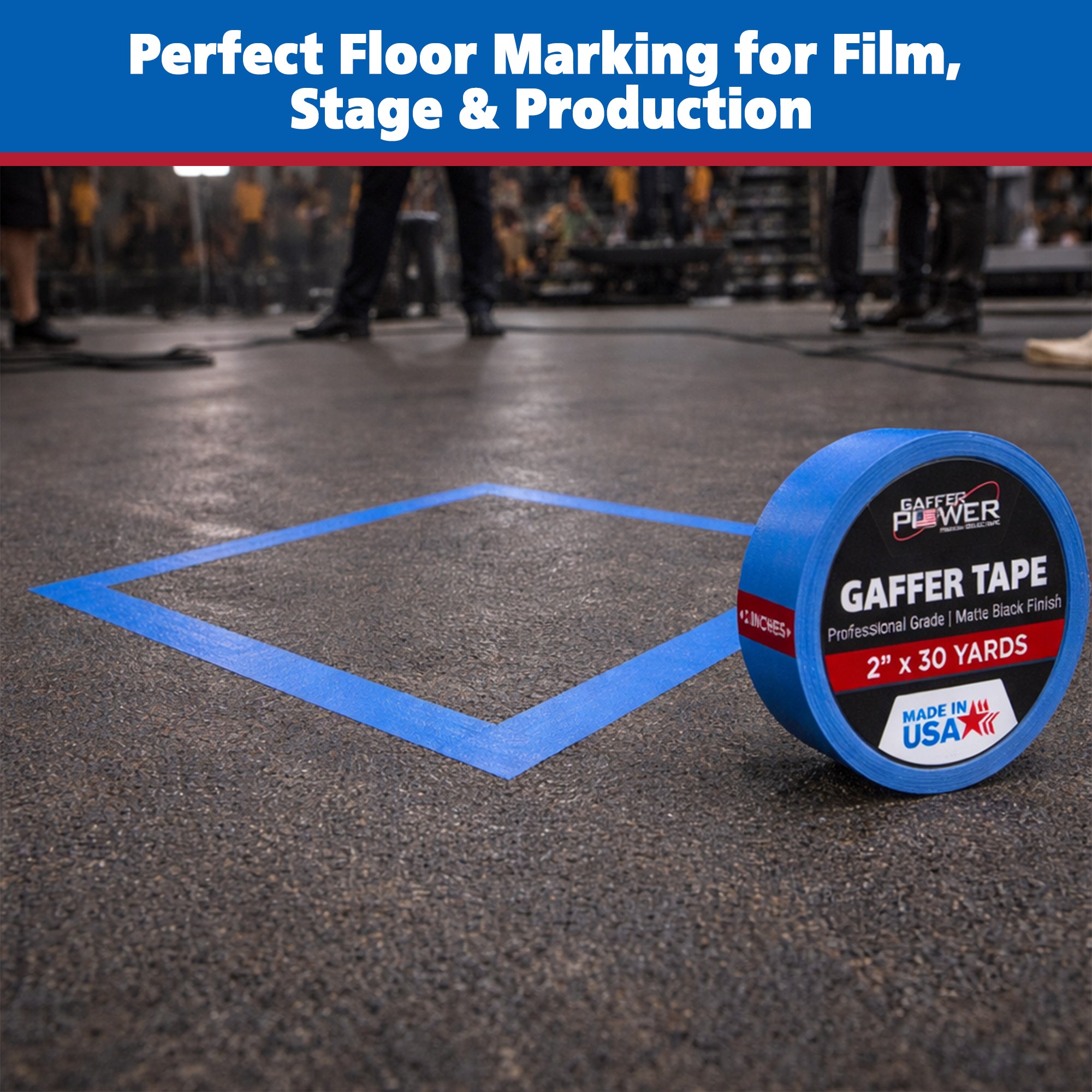 Gaffer Tape — Electric Blue 2" x 30yd - Randy's LLC
