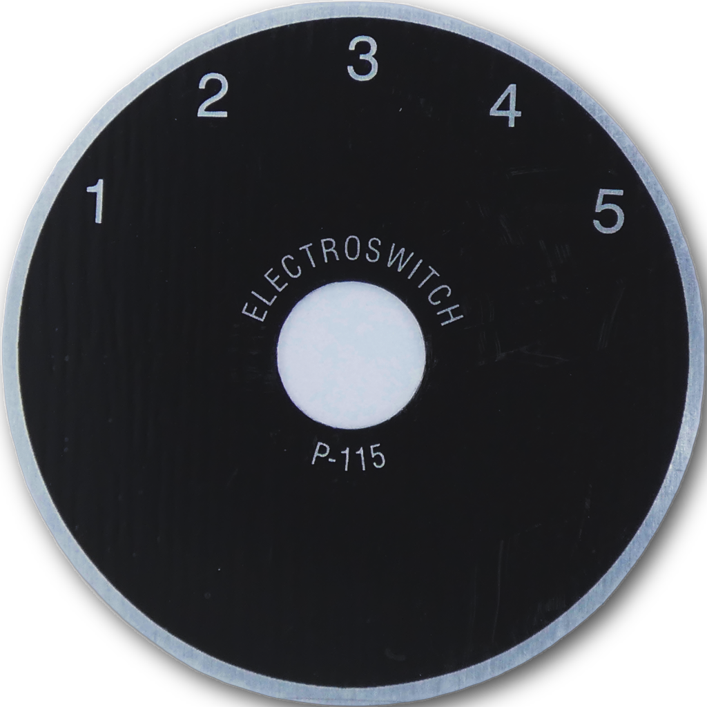 Rotary Switch Dial Plate (1 thru 5) - Fits Gibson® Varitone - Randy's LLC