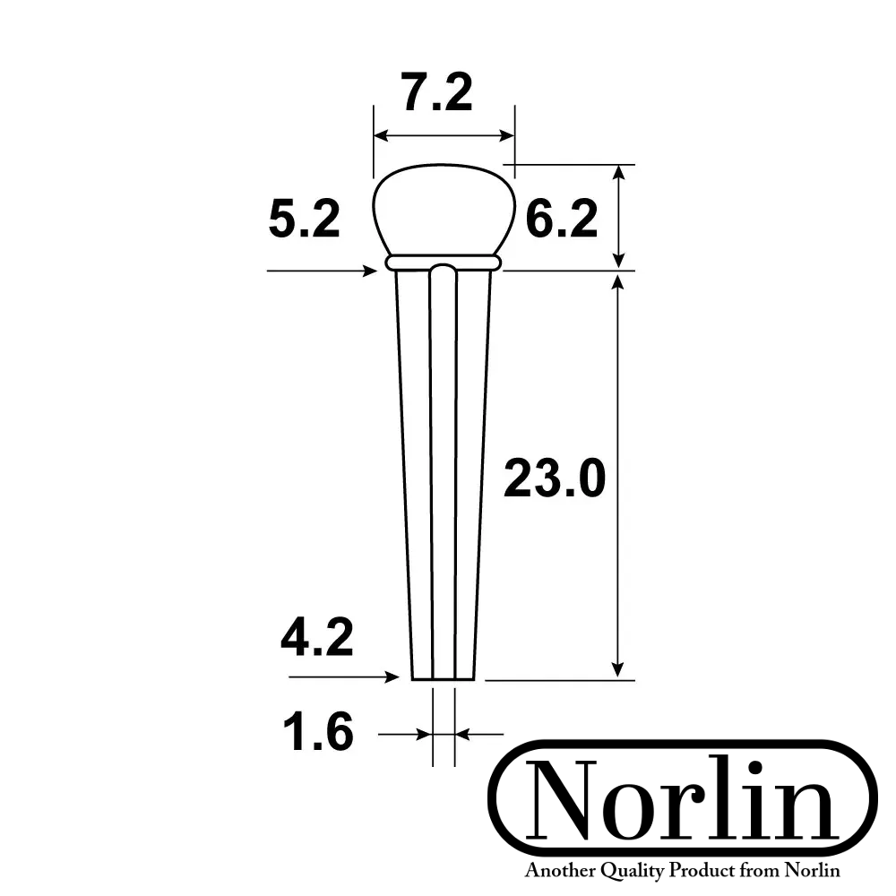 Rosewood Bridge Pins for Gibson® Acoustic Guitars (6-Pack) - Randy's LLC
