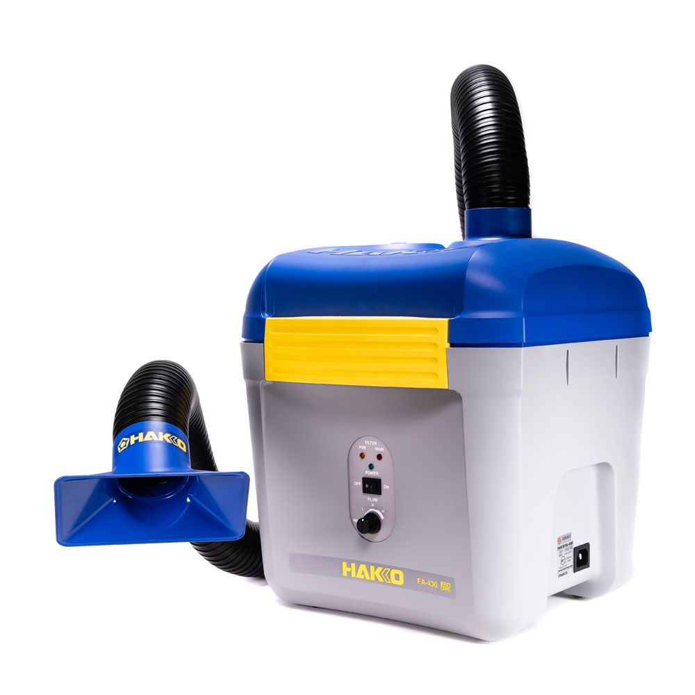 FA-430 Solder Fume Extraction System & HEPA Filter w/ Duct & Rectangular Nozzle - Randy's LLC