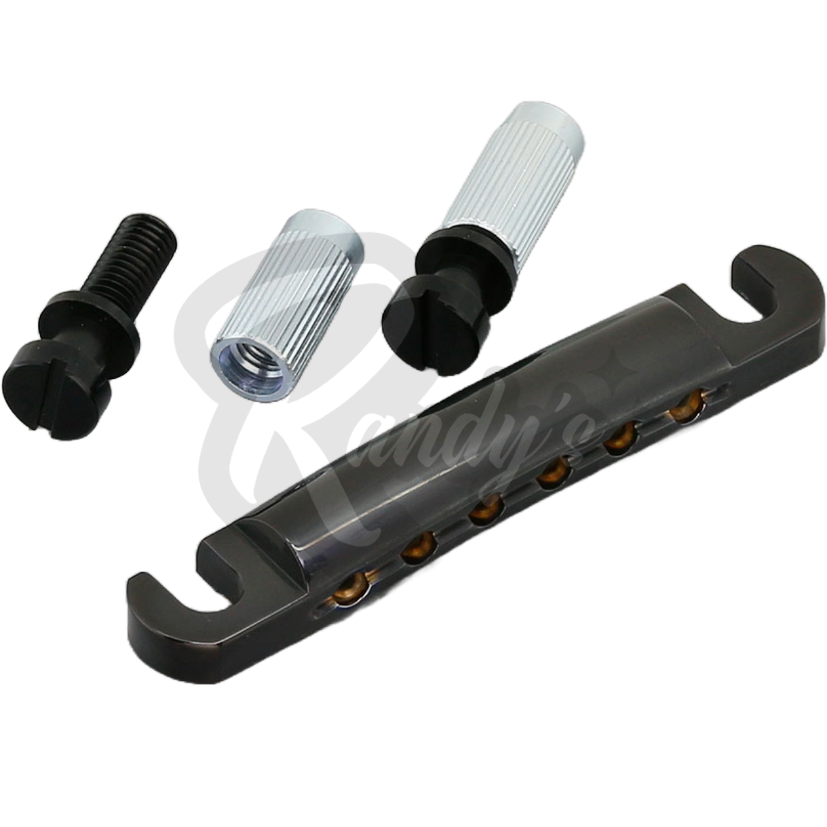 Lightweight Stop Bar Tailpiece w/ Studs & Anchors (Aluminum) - Fits Gibson® & Epiphone® - Randy's LLC