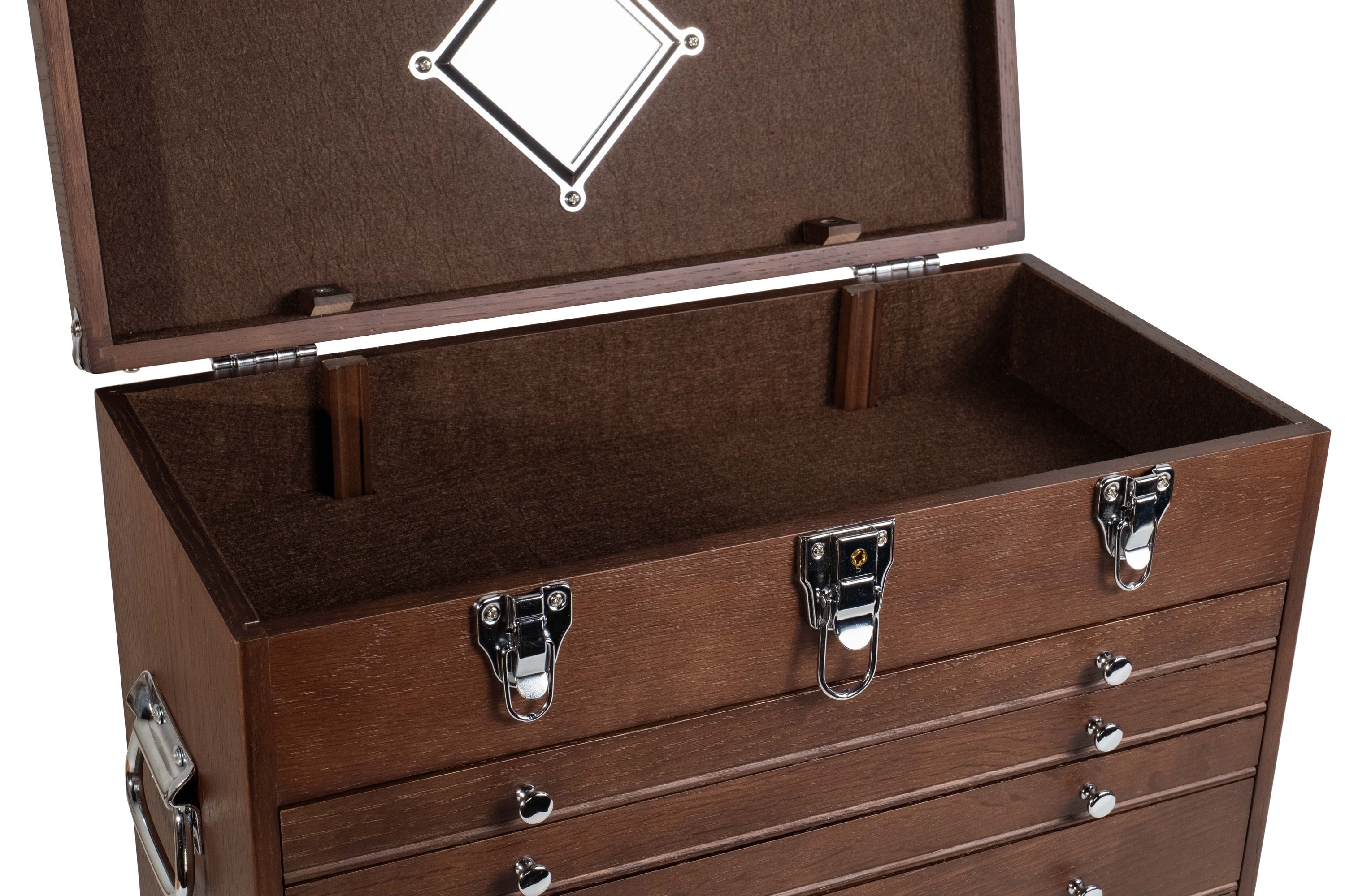 5-Drawer Top Chest Luthier Tool Box in Dark Oak - Randy's LLC