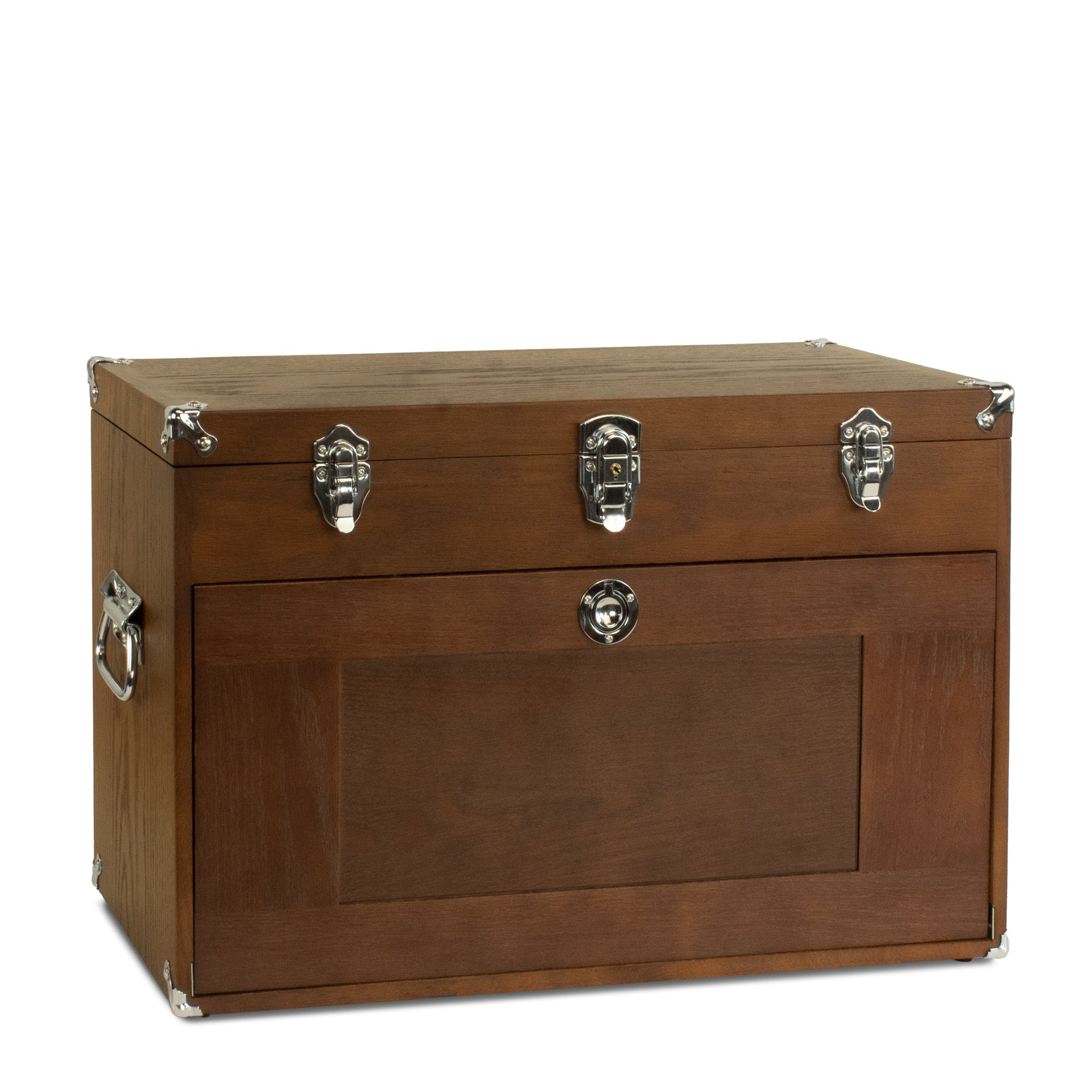 11-Drawer Top Chest Luthier Tool Box in Dark Oak - Randy's LLC