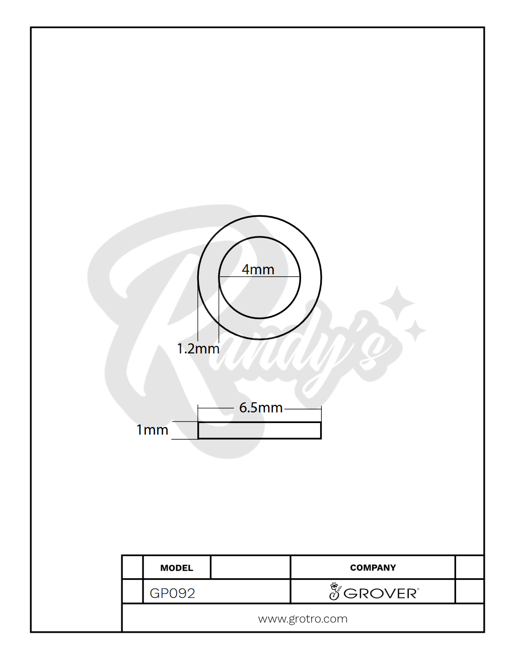 Replacement Tuner & Machine Head Nylon Washers - Fits Gibson® & Epiphone® - Randy's LLC