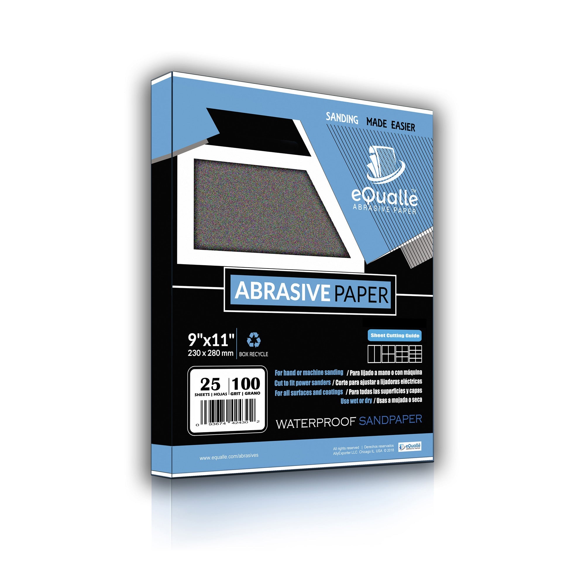 100 Grit Sandpaper Sheets – 25 Pack 9x11 in Wet or Dry Use - Randy's LLC