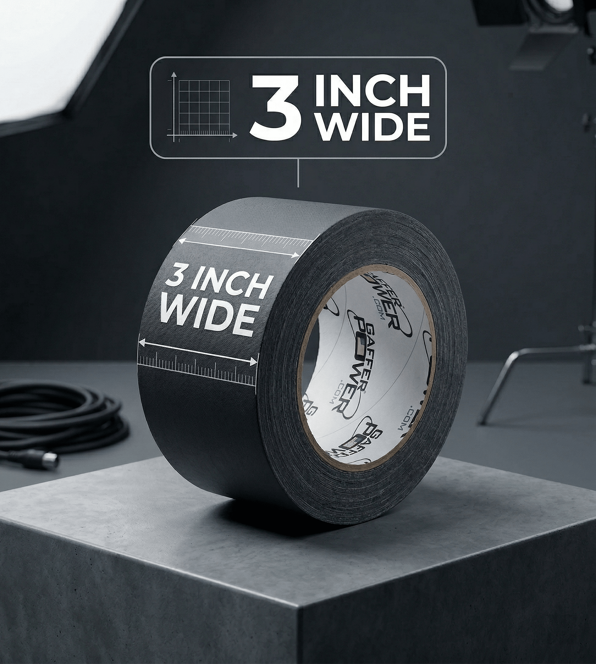Gaffer Tape — Black 3" x 30yd - Randy's LLC