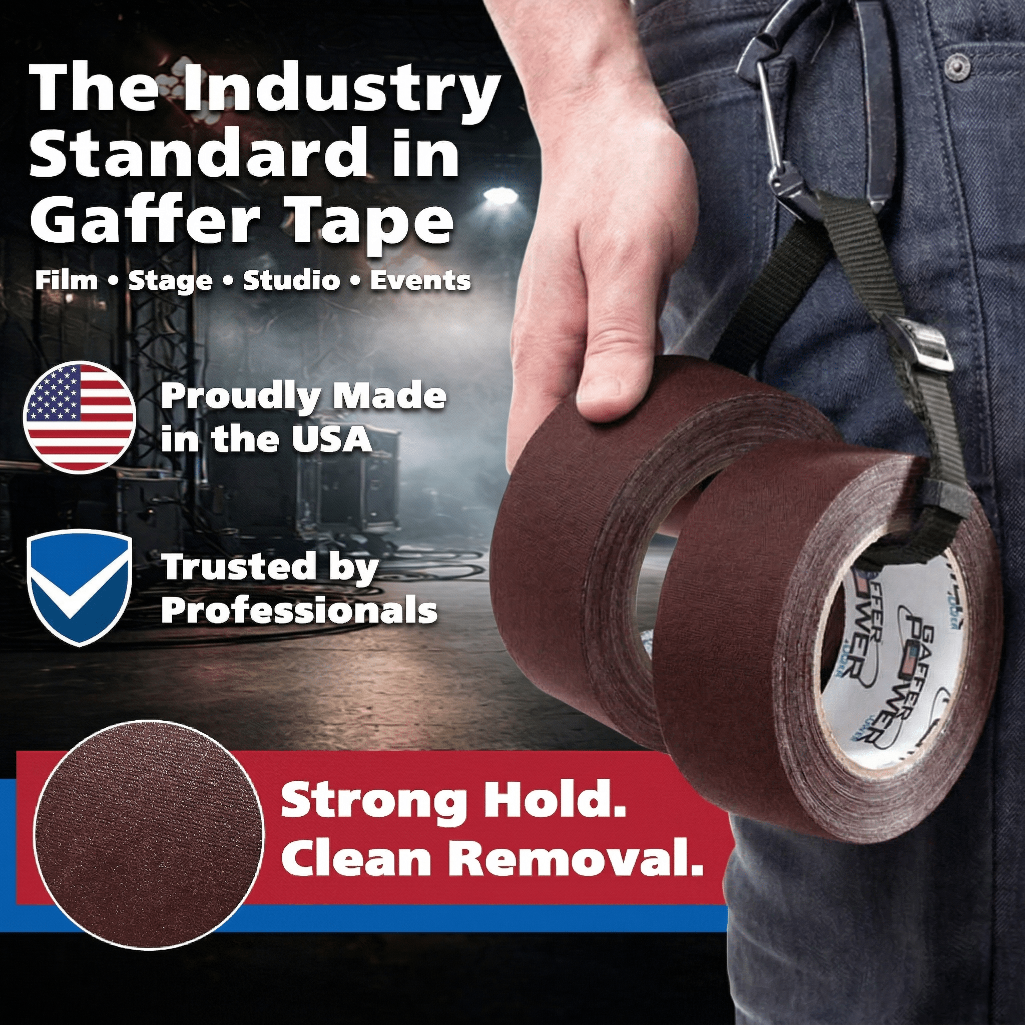 Gaffer Tape — Burgundy 2" x 30yd - Randy's LLC