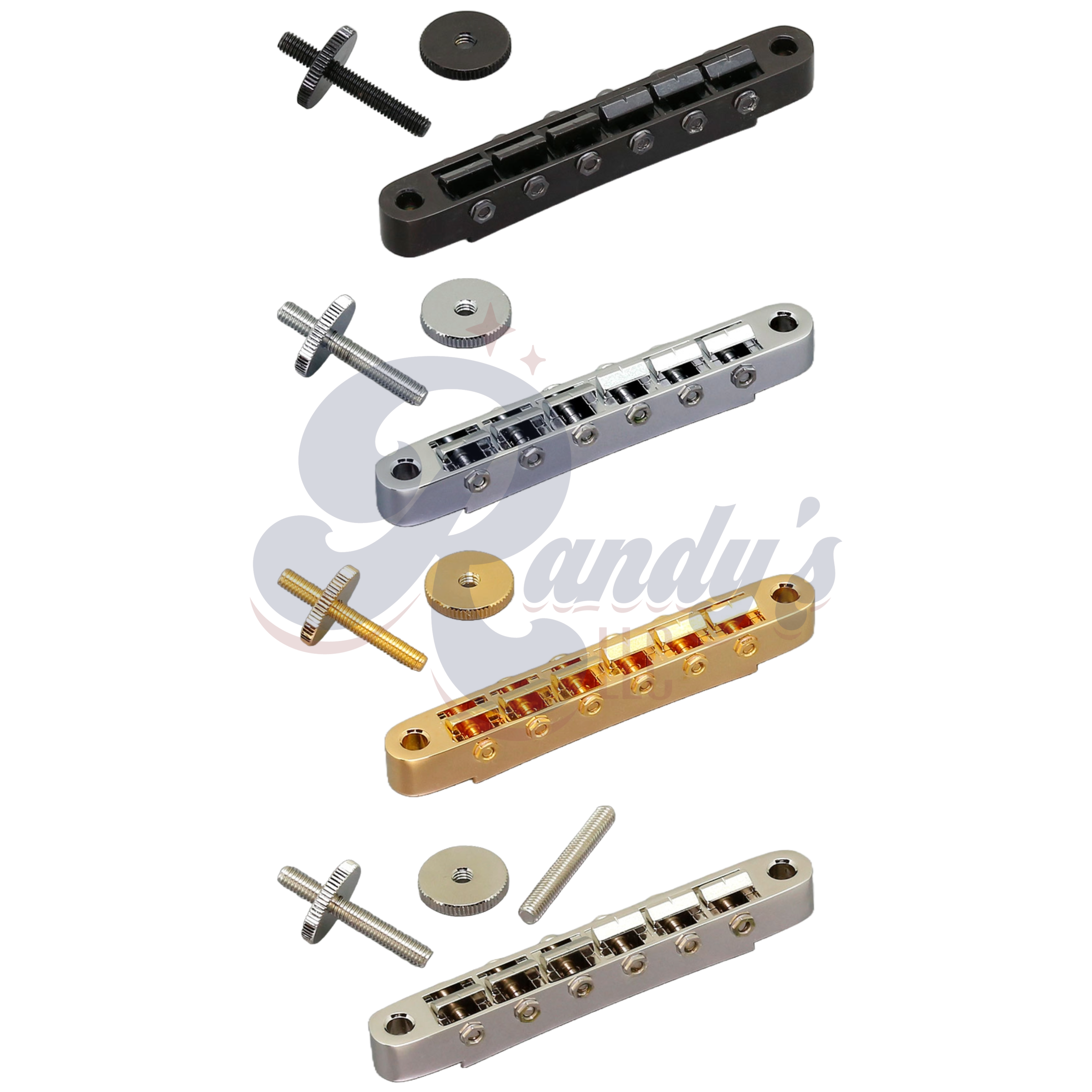 Gotoh Tune-O-Matic TOM Bridge w/ Posts & Thumbwheels - Randy's LLC
