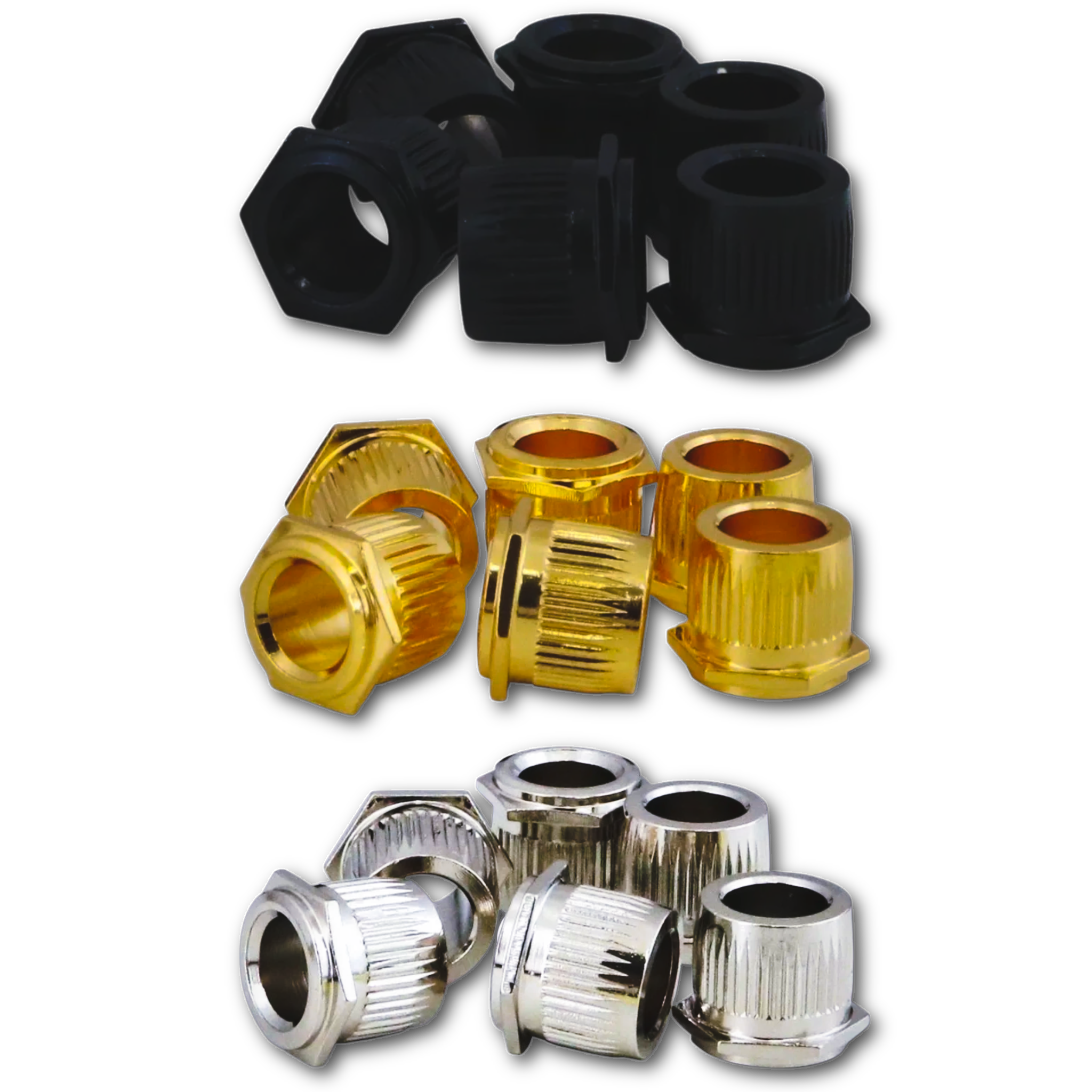 Gotoh Tuner Conversion Bushings - Hex (6-Pack) - Fits Gibson® - Randy's LLC